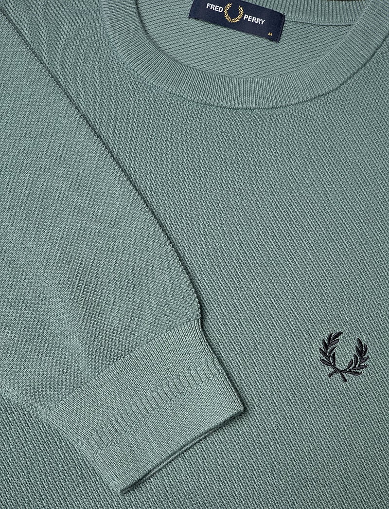 Fred Perry - PIQUE STITCH JUMPER - rundhalsad - stockport blue - 2
