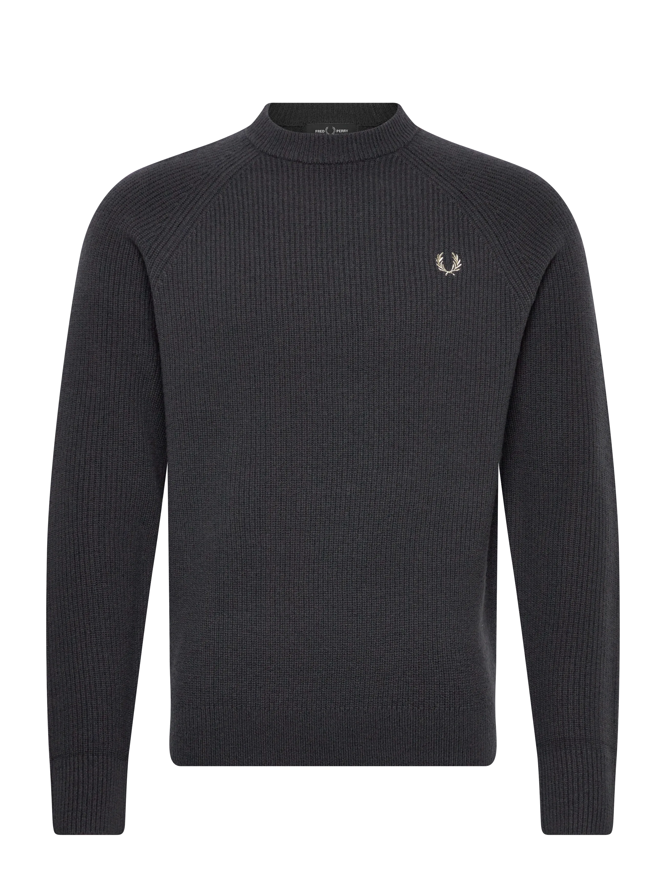 Fred Perry Lambswool Raglan Jmpr, Mænd, Raglan Trøje, Grå, Str: L