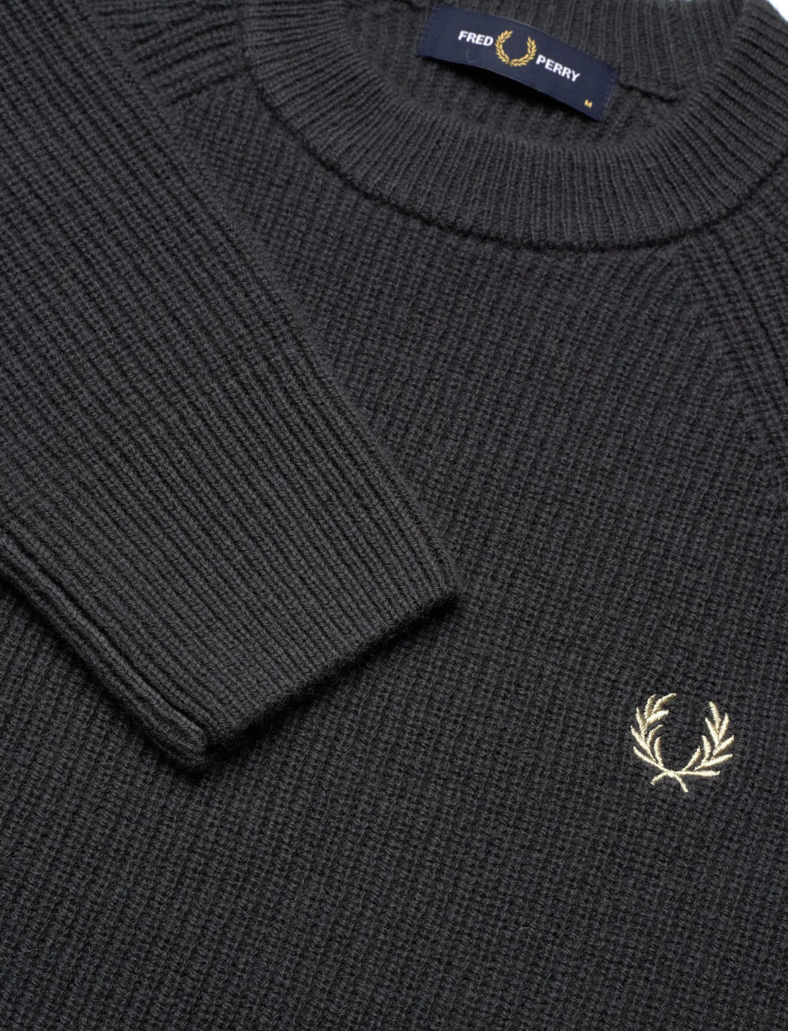 Fred Perry - LAMBSWOOL RAGLAN JMPR - rundhalsad - anchor grey - 2