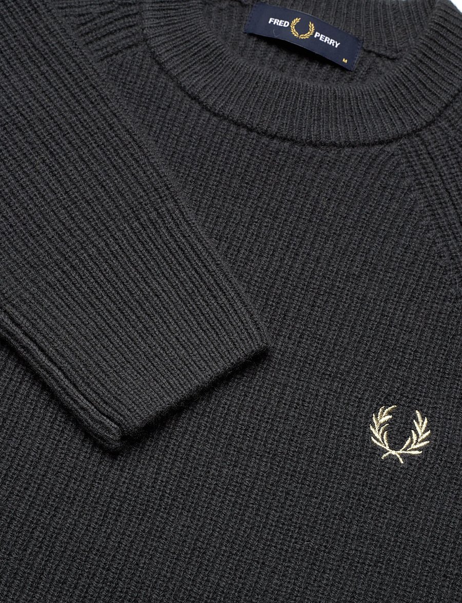 Fred Perry - LAMBSWOOL RAGLAN JMPR - rundhals - anchor grey - 2