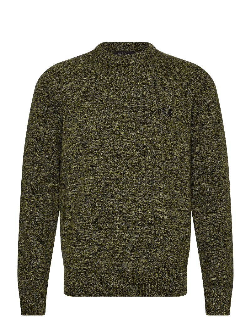 Fred Perry - TWISTED MARL JUMPER - rund hals - agry/tyllw/blk - 0
