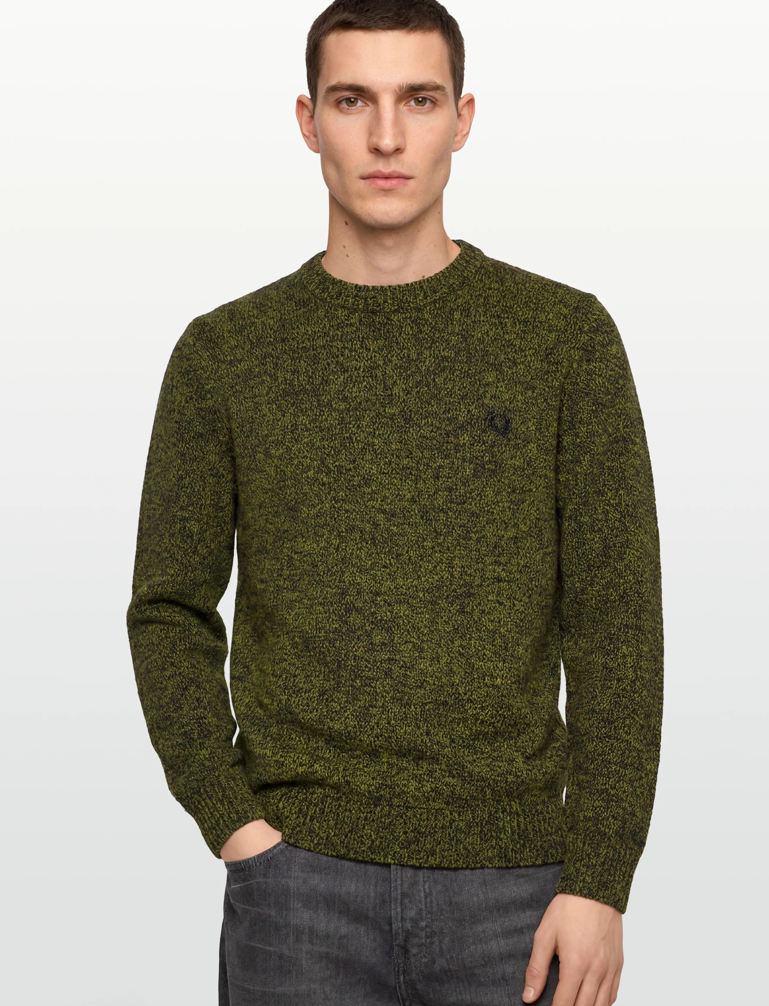 Fred Perry - TWISTED MARL JUMPER - basic-strickmode - agry/tyllw/blk - 3