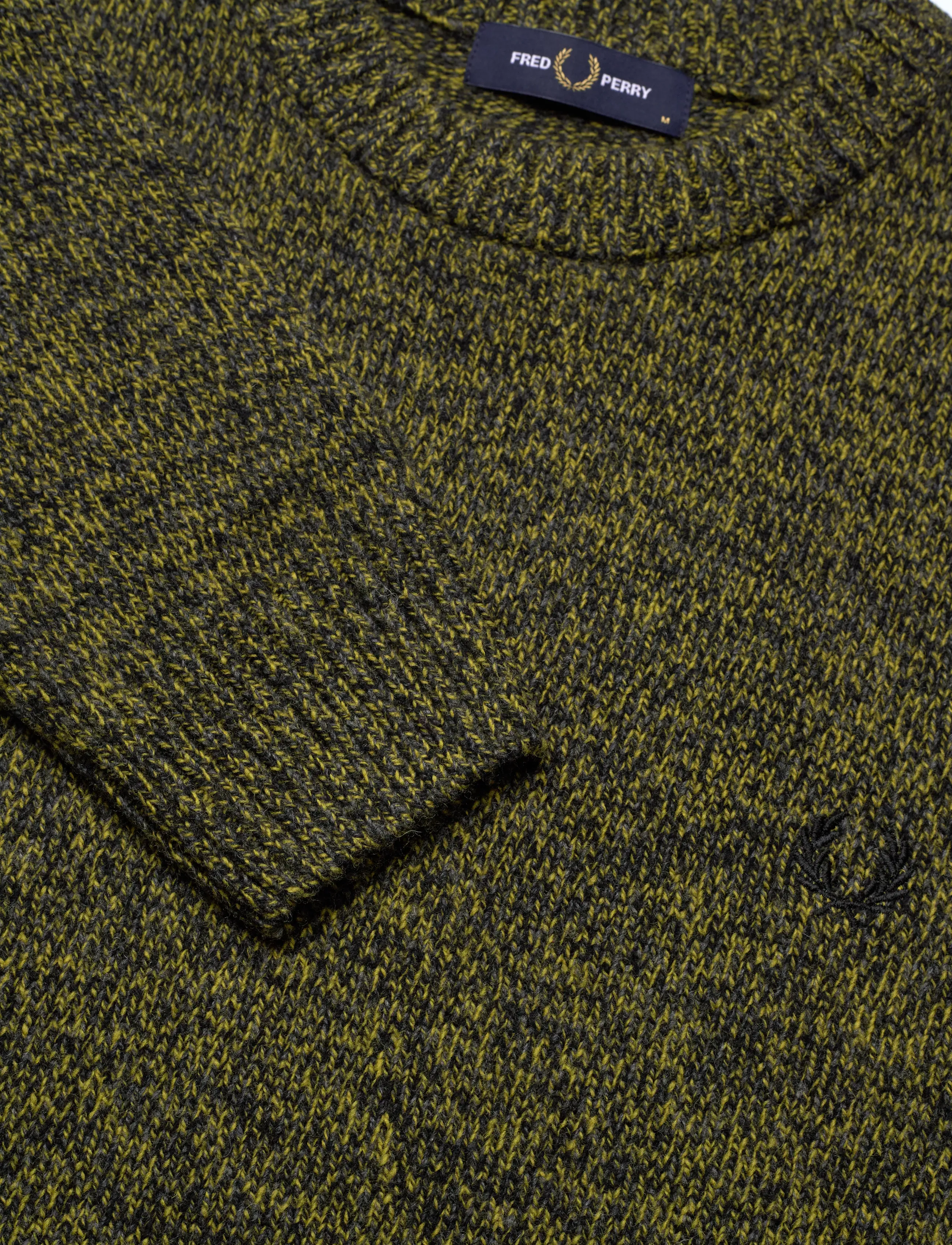 Fred Perry - TWISTED MARL JUMPER - tavalised kudumid - agry/tyllw/blk - 2