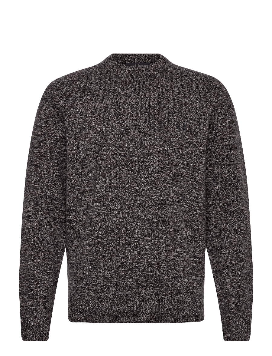 Fred Perry - TWISTED MARL JUMPER - rundhals - navy/woat/bntob - 1
