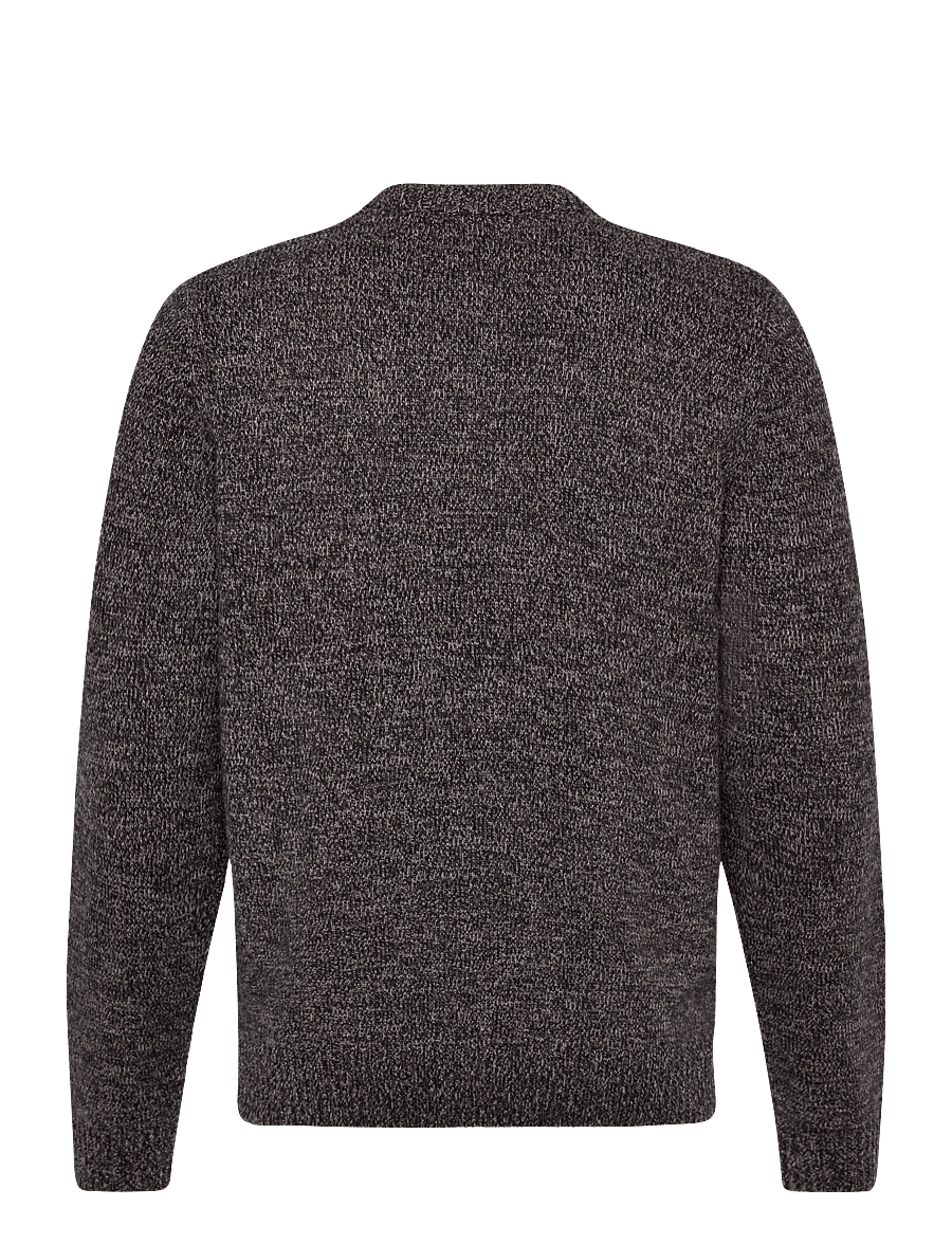 Fred Perry - TWISTED MARL JUMPER - rundhals - navy/woat/bntob - 2