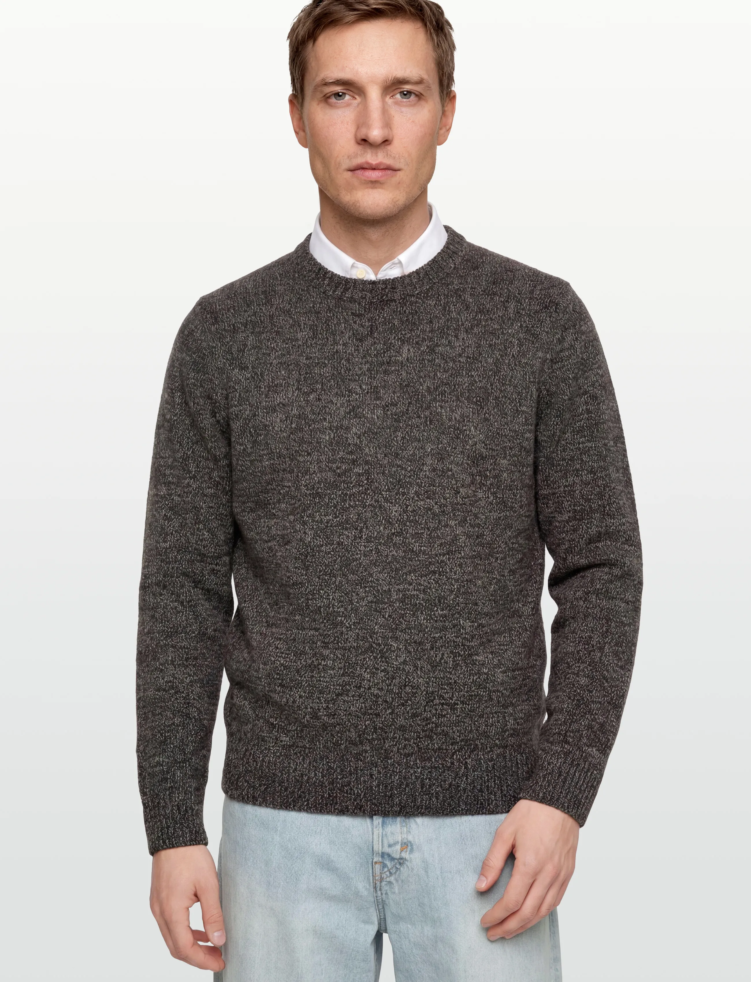 Fred Perry - TWISTED MARL JUMPER - tavalised kudumid - navy/woat/bntob - 3