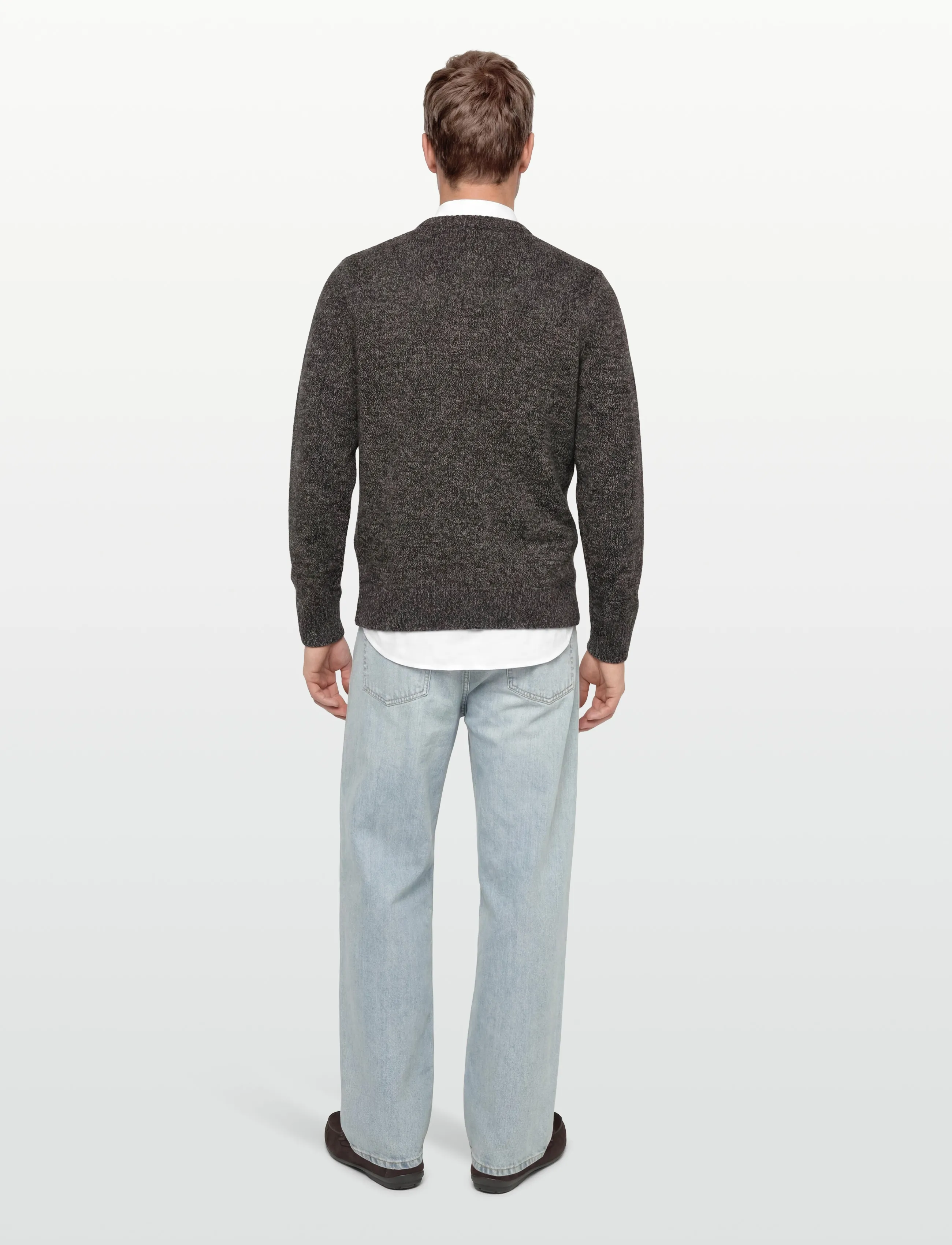 Fred Perry - TWISTED MARL JUMPER - basic knitwear - navy/woat/bntob - 4