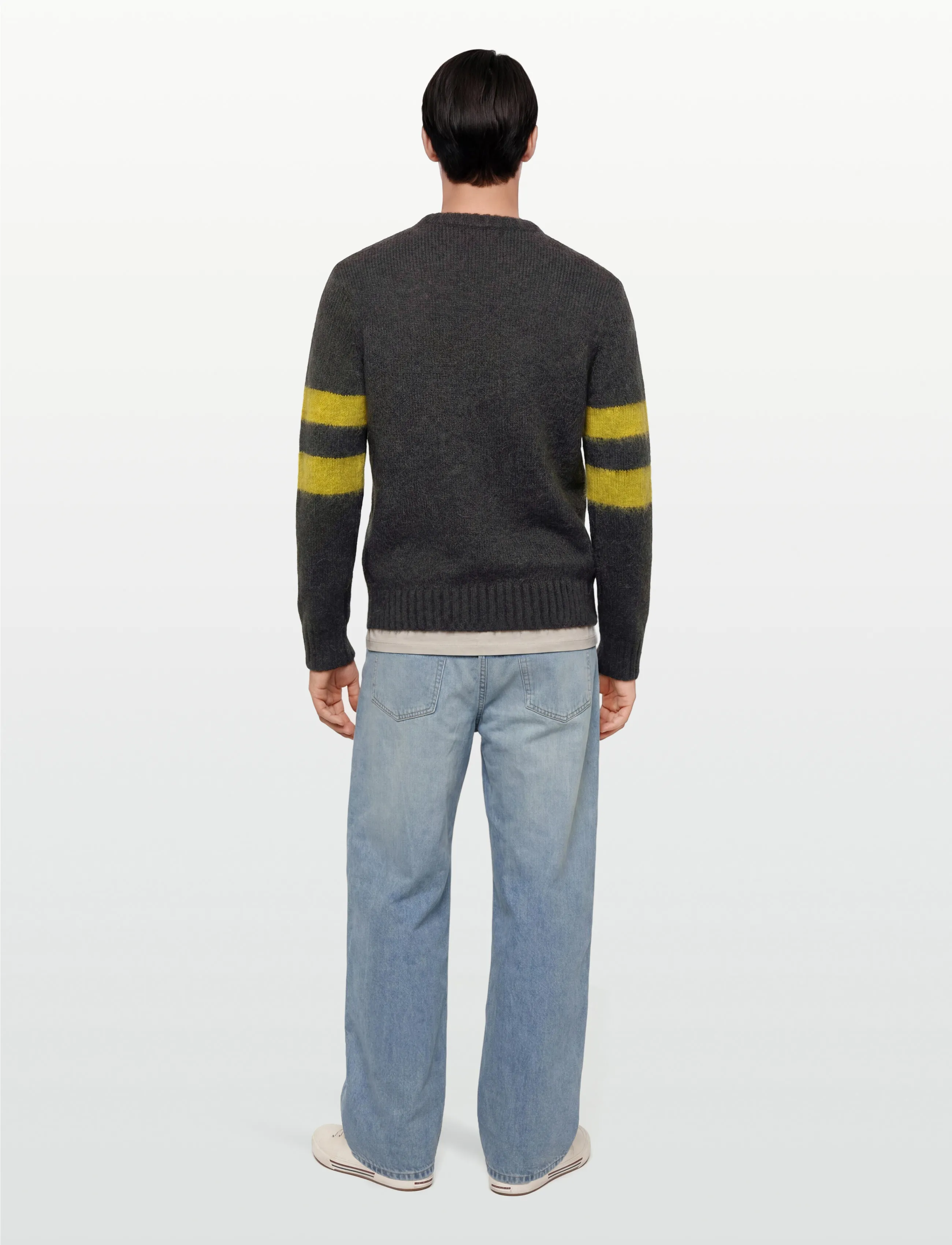 Fred Perry - CHUNKY TIPPED S JMPR - round necks - anchor grey - 4