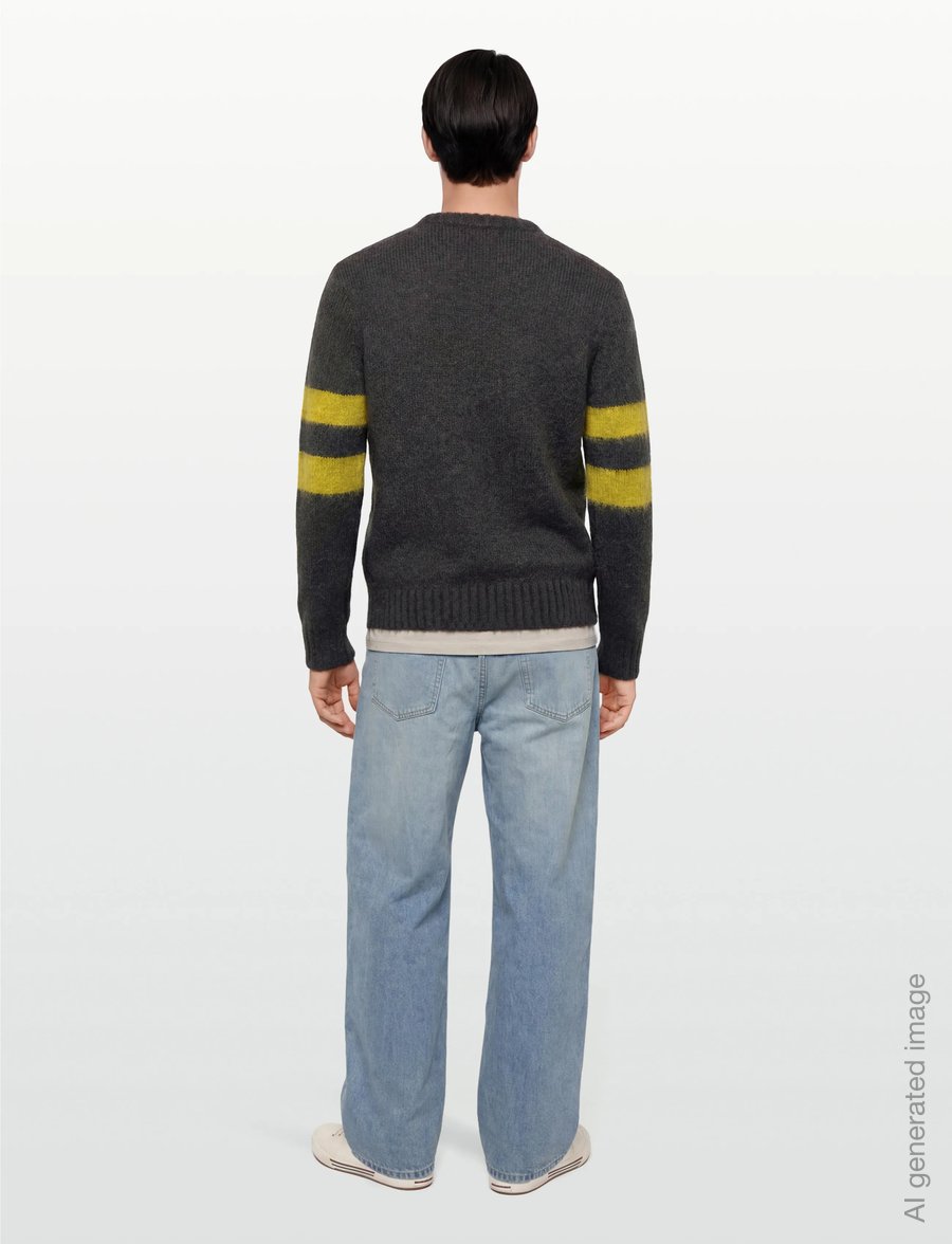 Fred Perry - CHUNKY TIPPED S JMPR - Ümara kaelusega - anchor grey - 4
