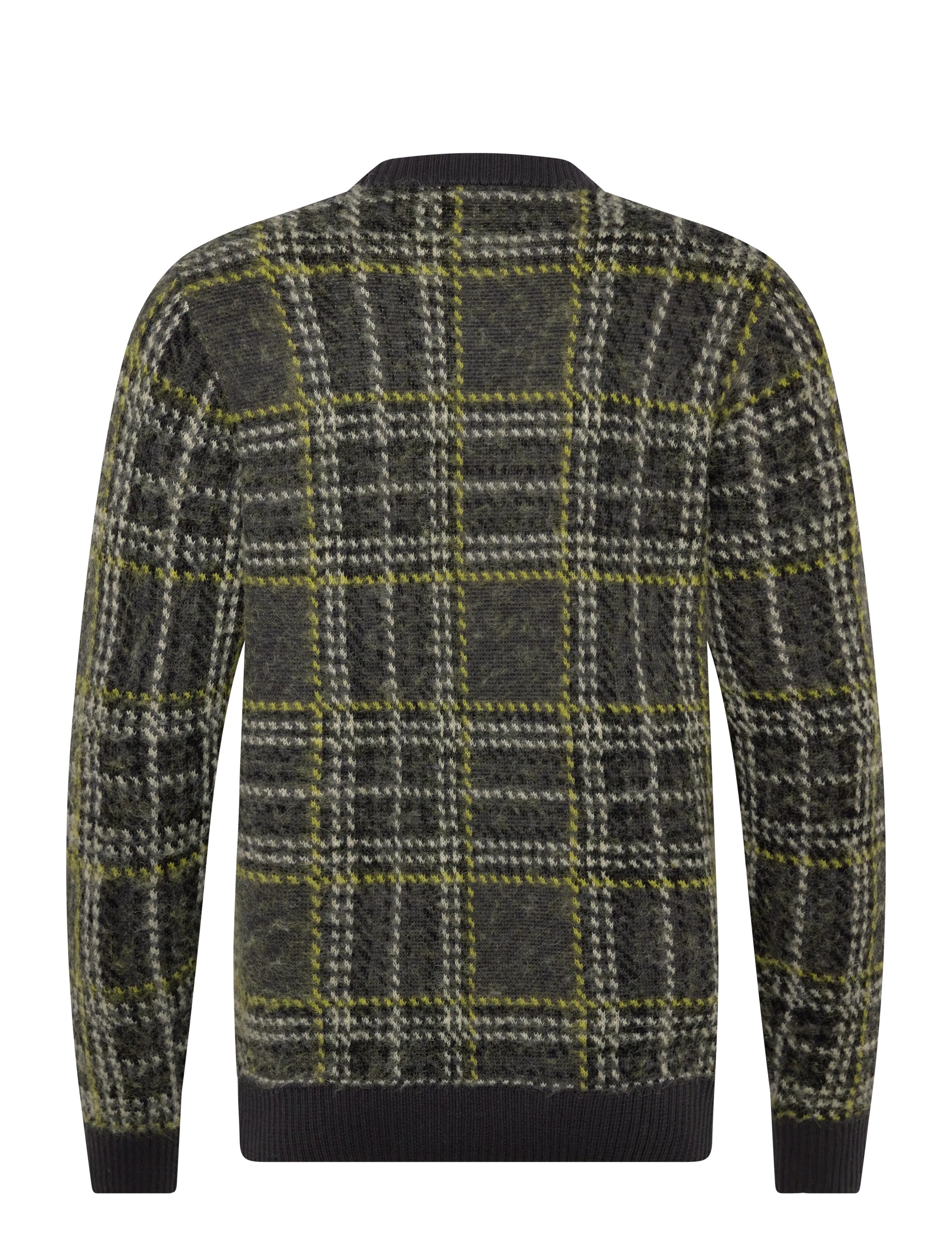 Fred Perry - BRUSHED TARTAN JMPR - rund hals - anchor grey - 1