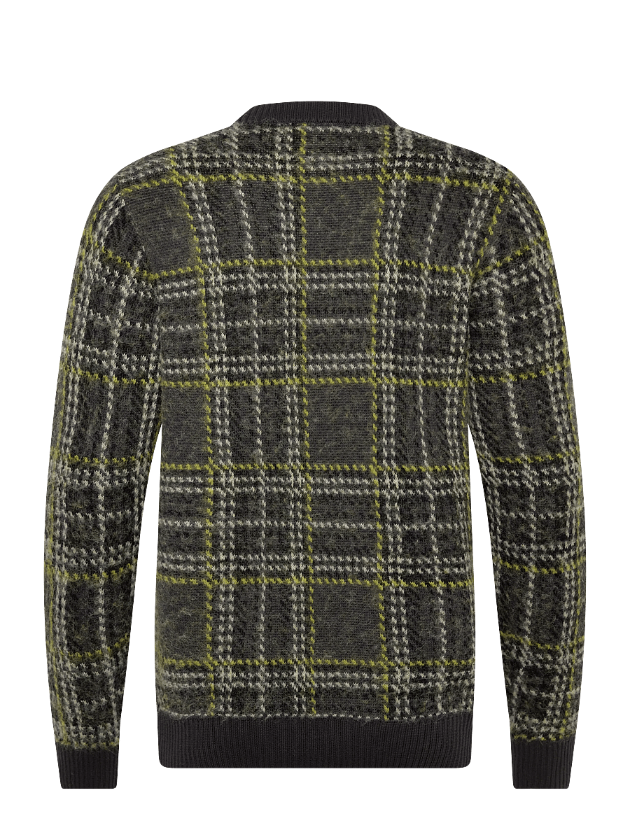 Fred Perry - BRUSHED TARTAN JMPR - rundhals - anchor grey - 2
