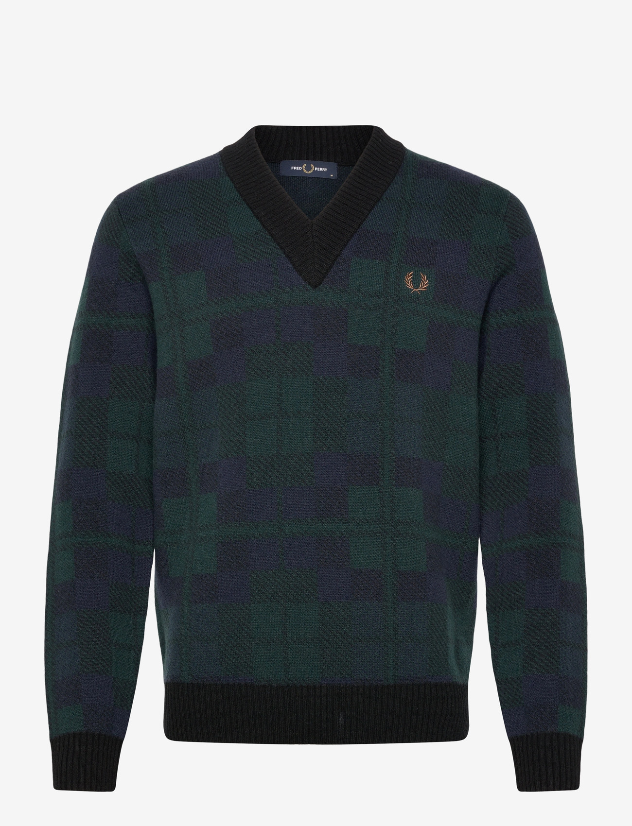 Fred Perry - BLACK WATCH TARTAN JMPR - v-ausschnitt - blackwatch tarta - 0