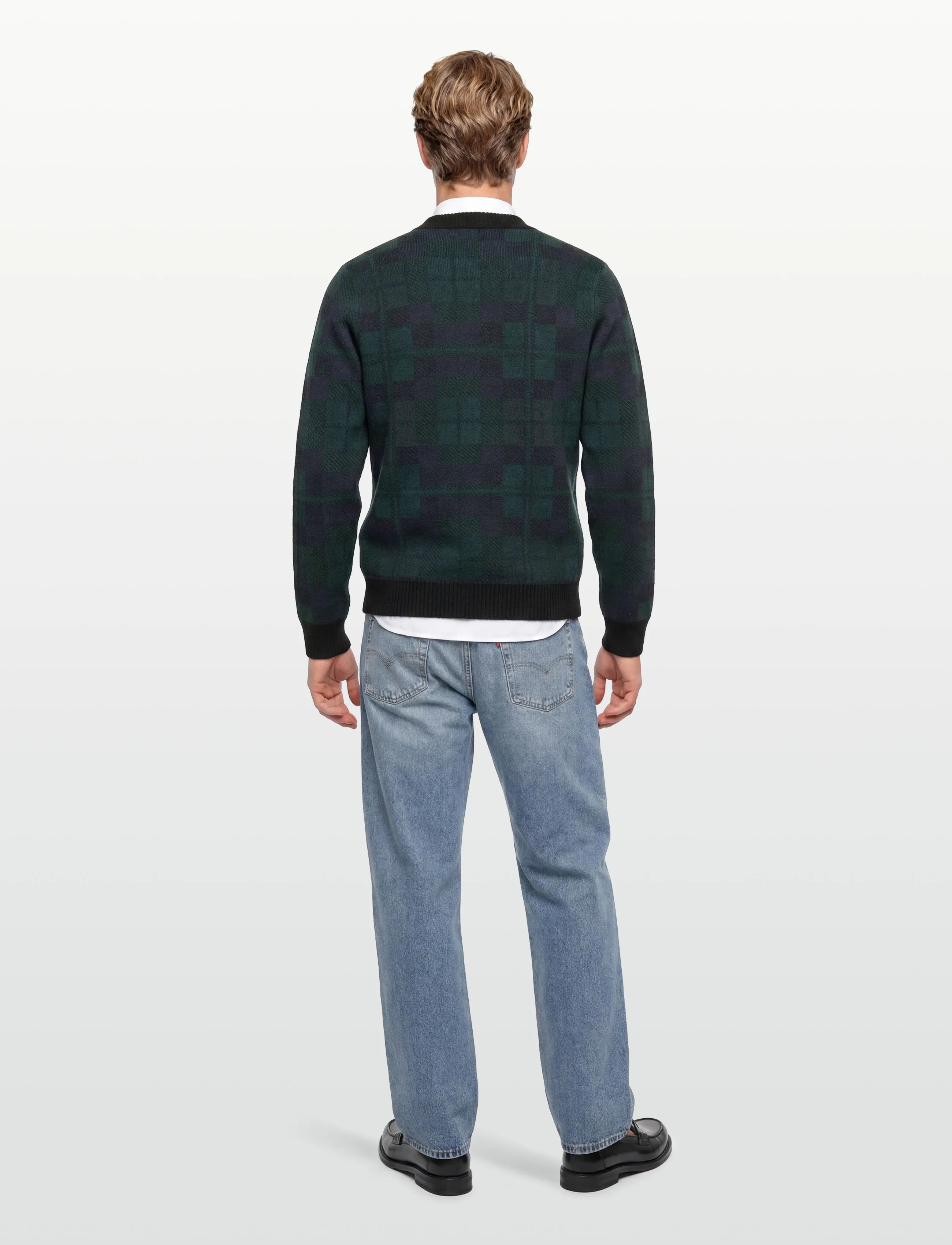Fred Perry - BLACK WATCH TARTAN JMPR - v-hals - blackwatch tarta - 4