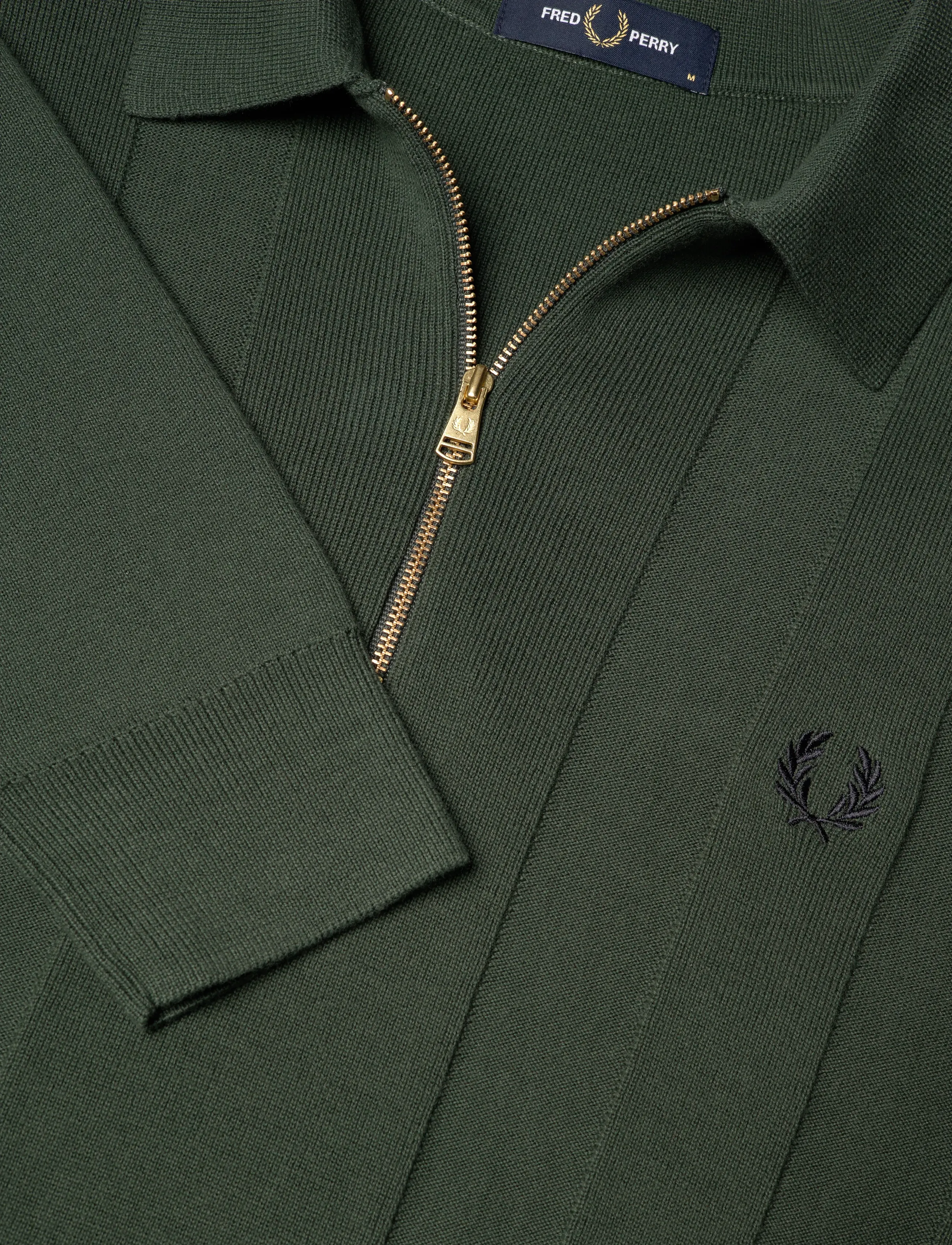 Fred Perry - TONAL STRIPE KNITTED SHIRT - langärmelige gestrickte polohemden - court green - 2