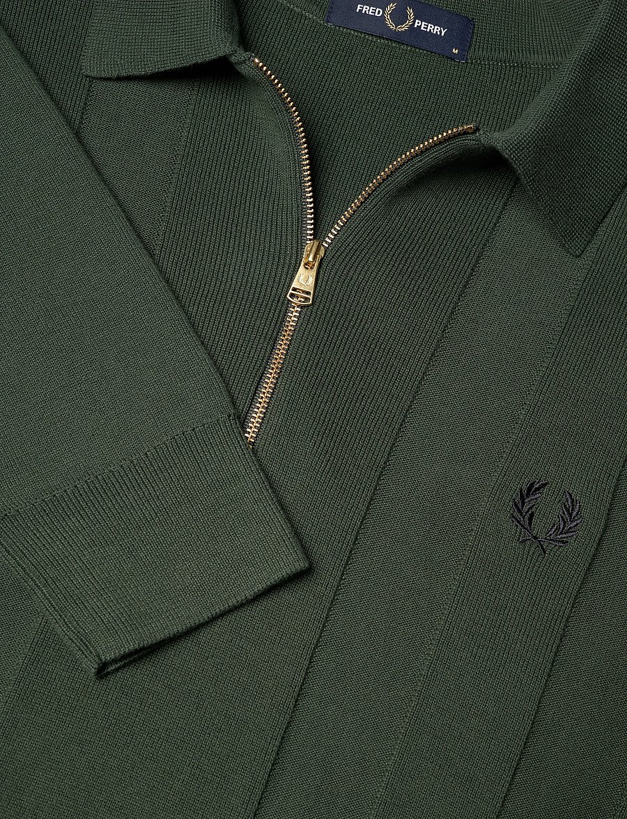 Fred Perry - TONAL STRIPE KNITTED SHIRT - long-sleeved knitted polos - court green - 2