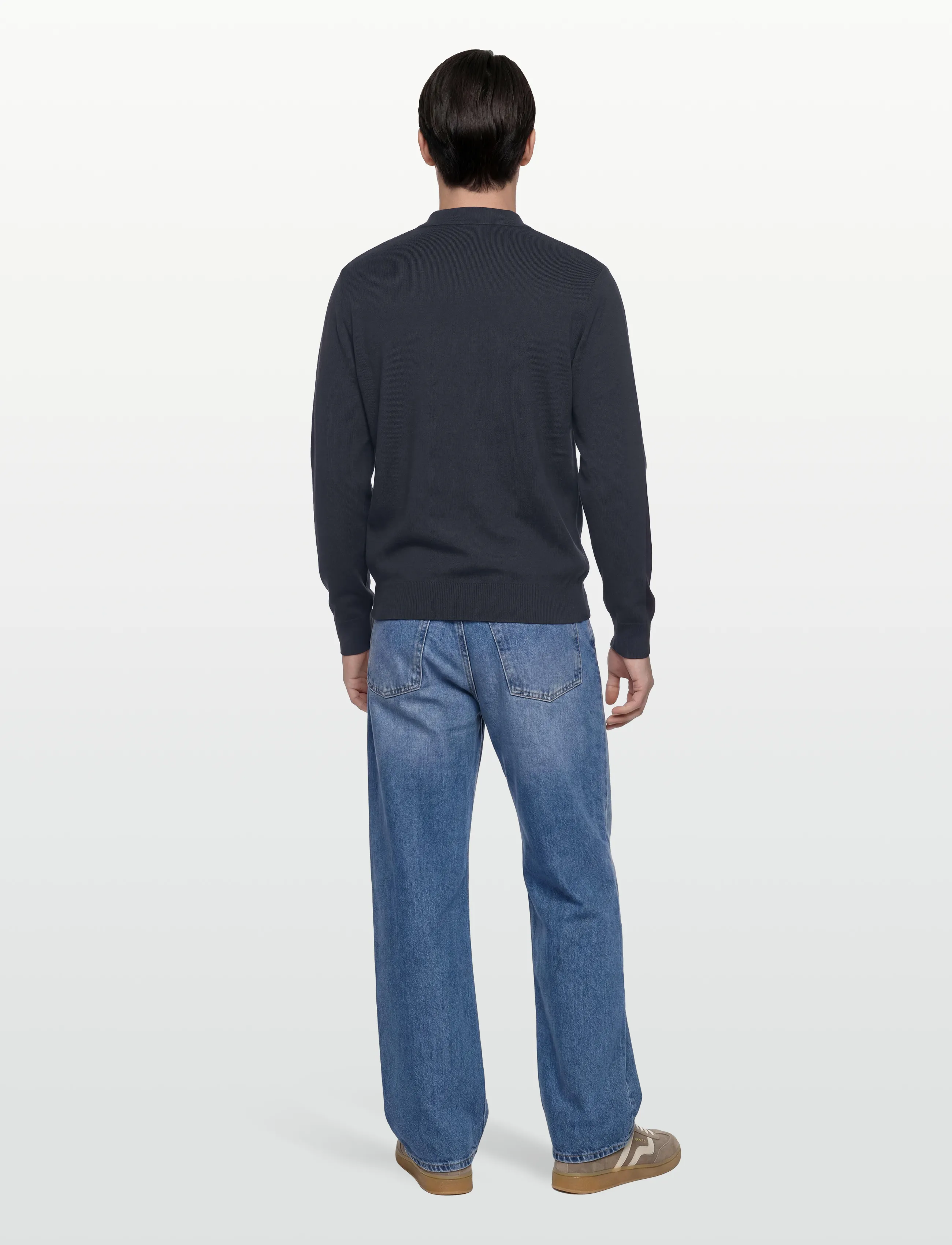 Fred Perry - TONAL STRIPE KNITTED SHIRT - long-sleeved knitted polos - navy - 4