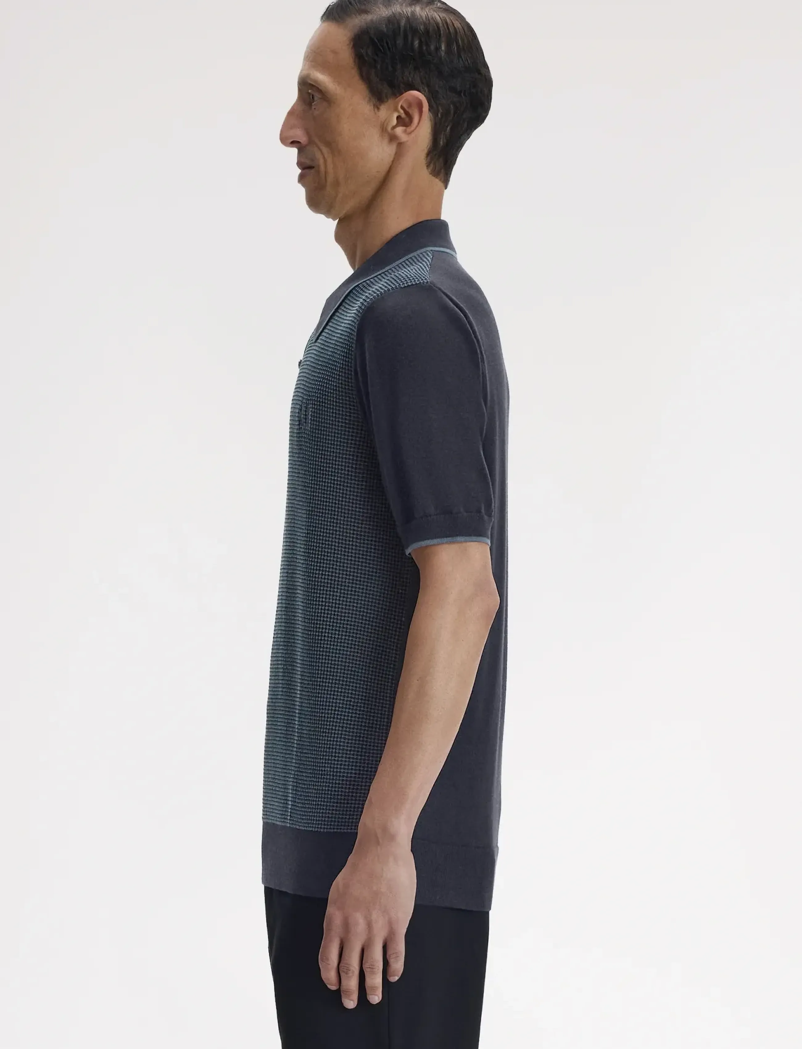 Fred Perry - TONIC WAFFLE KNITTED SHIRT - strik - navy - 3