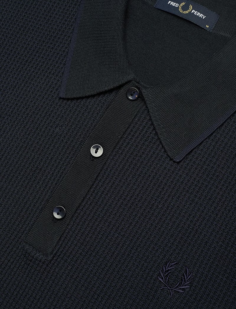 Fred Perry - TONIC WAFFLE KNITTED SHIRT - gestrickte polohemden - navy - 2