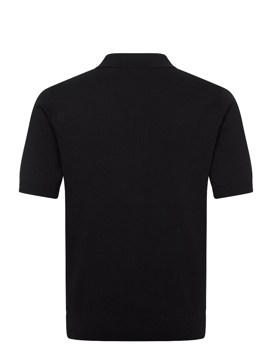 Fred Perry - PANEL DETAIL KNITTED SHIRT - kurzärmelig - black - 2