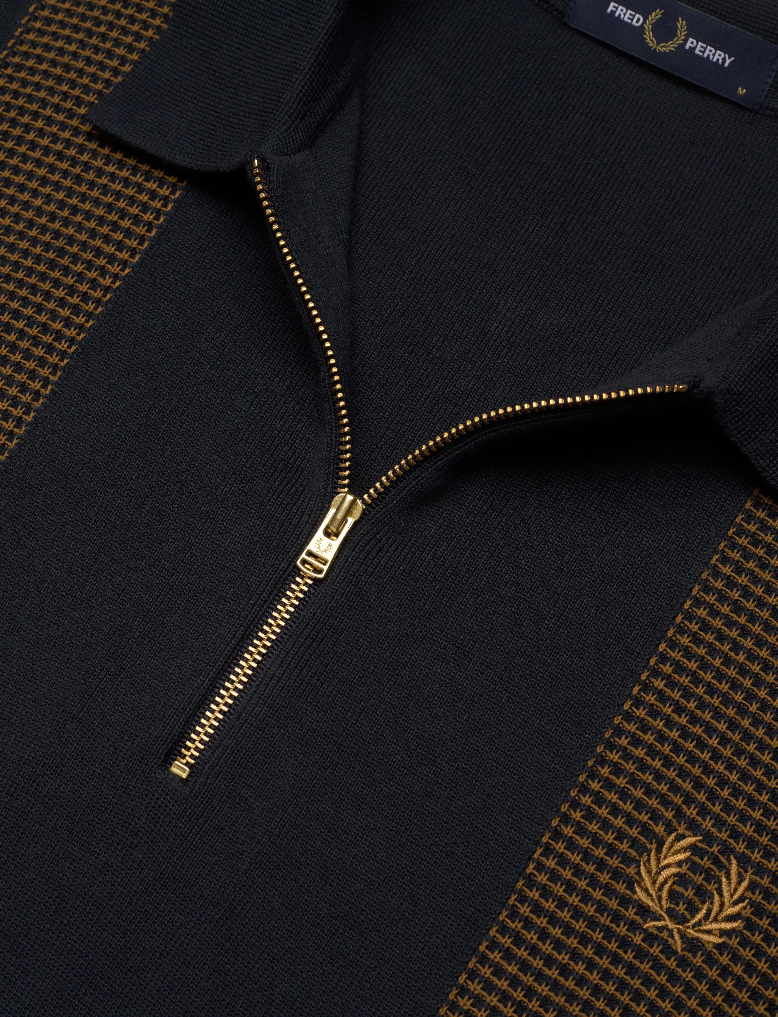 Fred Perry - PANEL DETAIL KNITTED SHIRT - short-sleeved polos - navy - 4