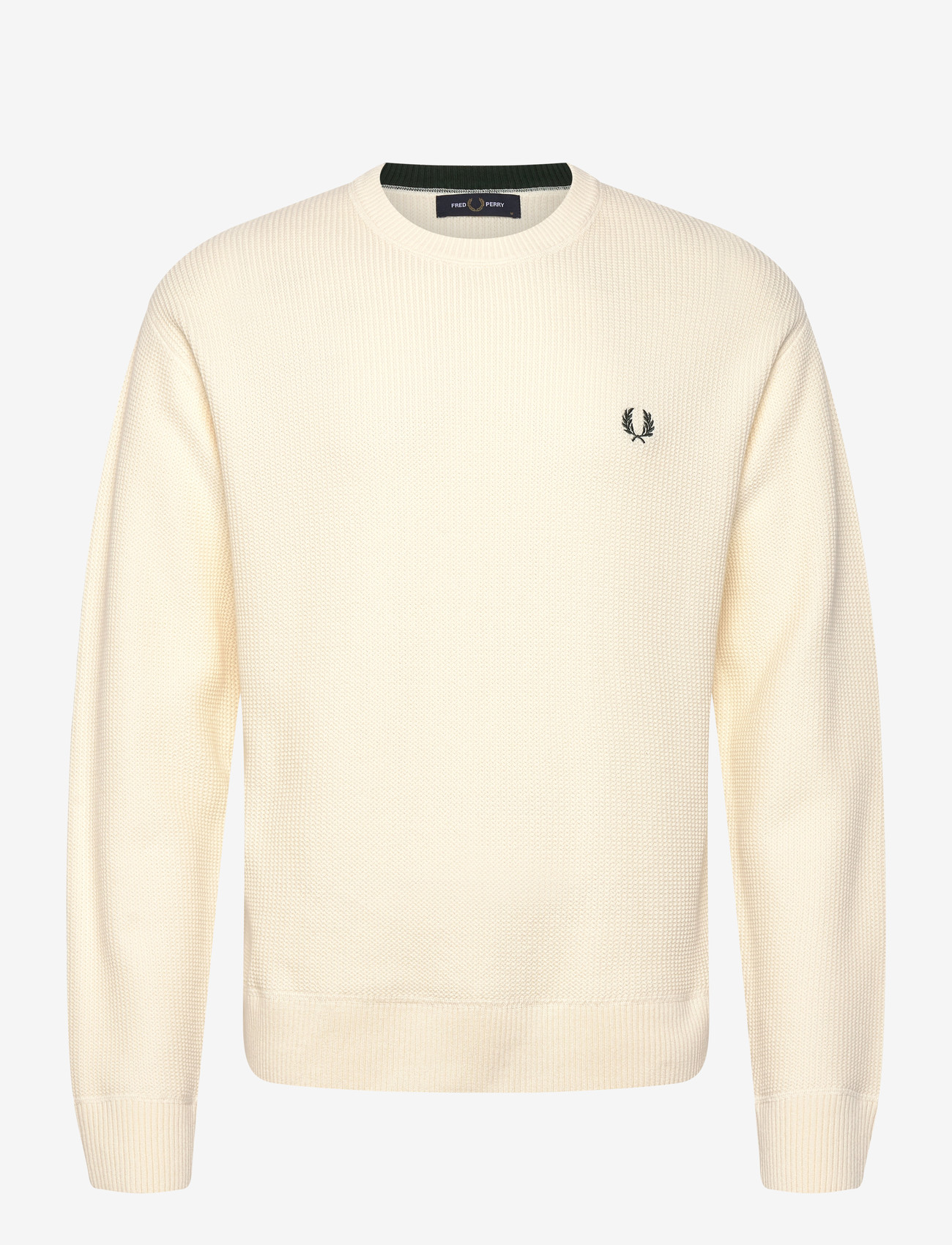 Fred Perry - TEXTURED JUMPER - rundhals - ecru - 0