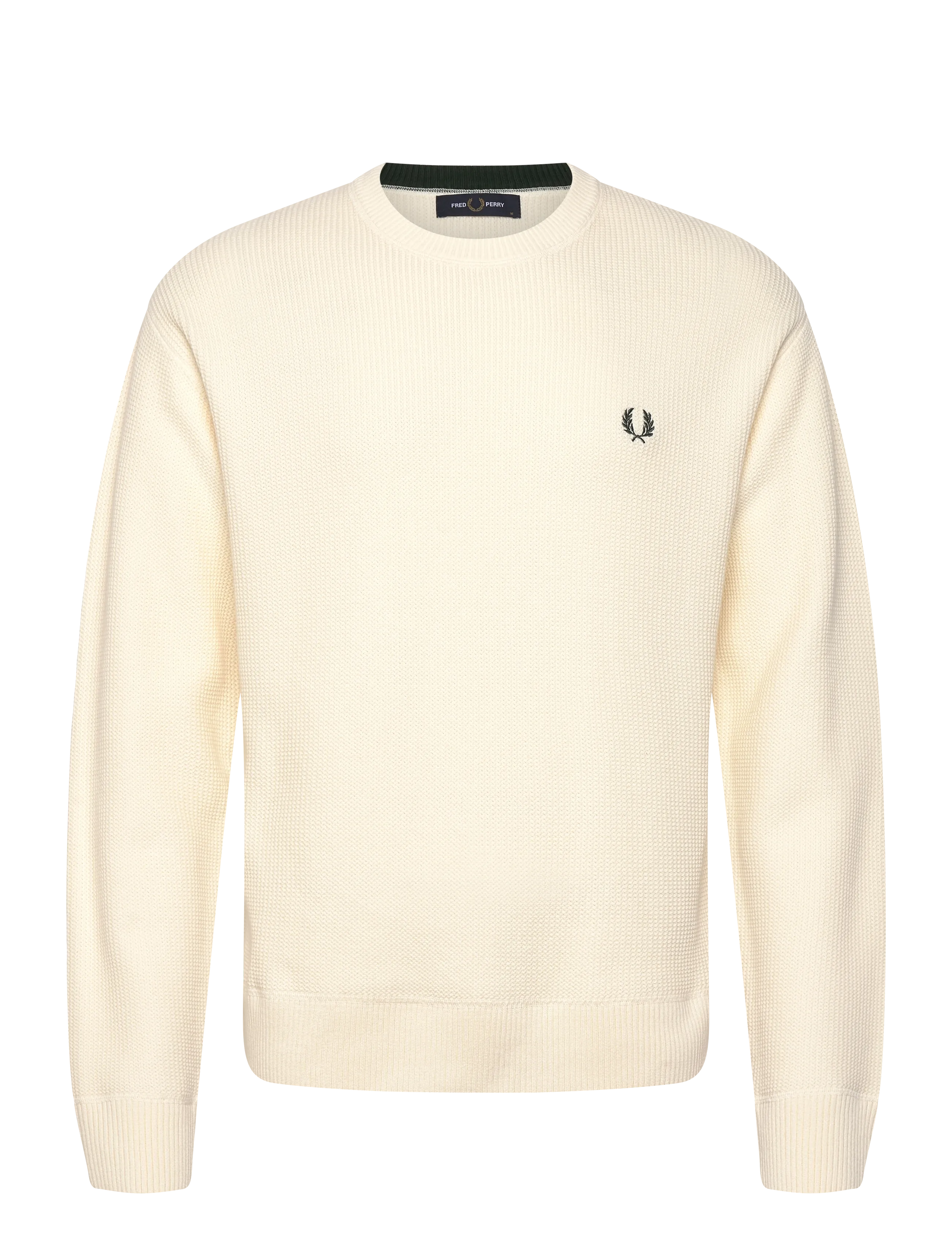 Fred Perry TEXTURED JUMPER - Fred Perry - ECRU / cream