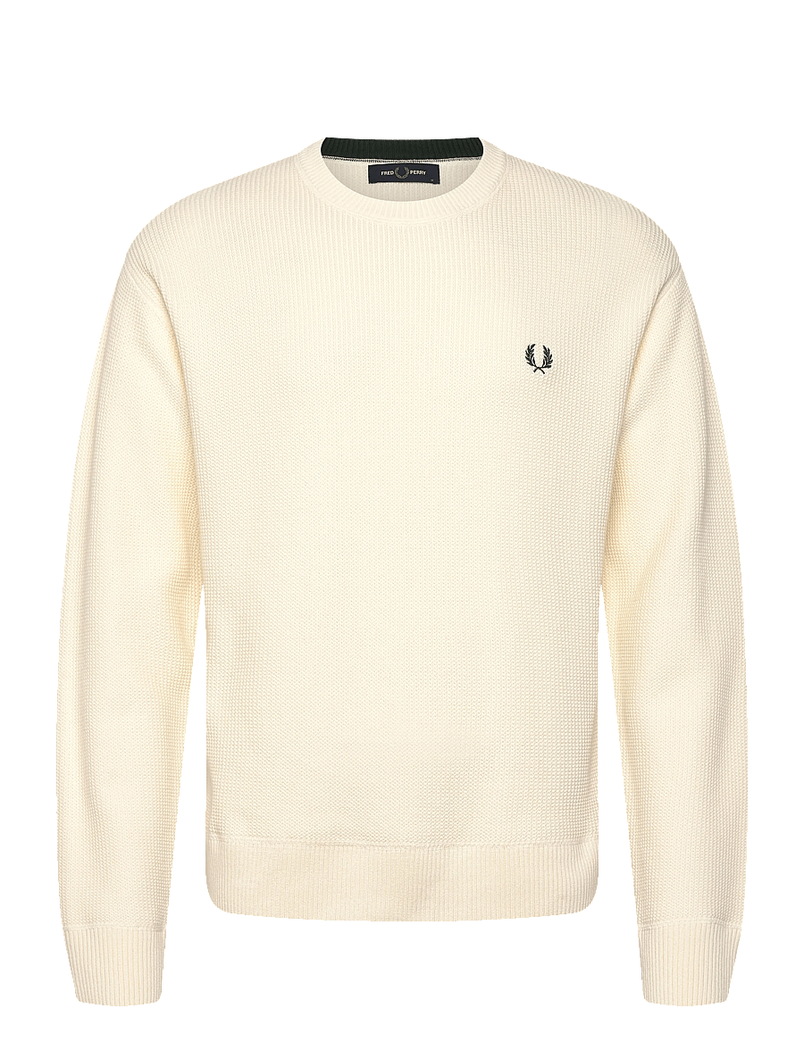 Fred Perry - TEXTURED JUMPER - rund hals - ecru - 1