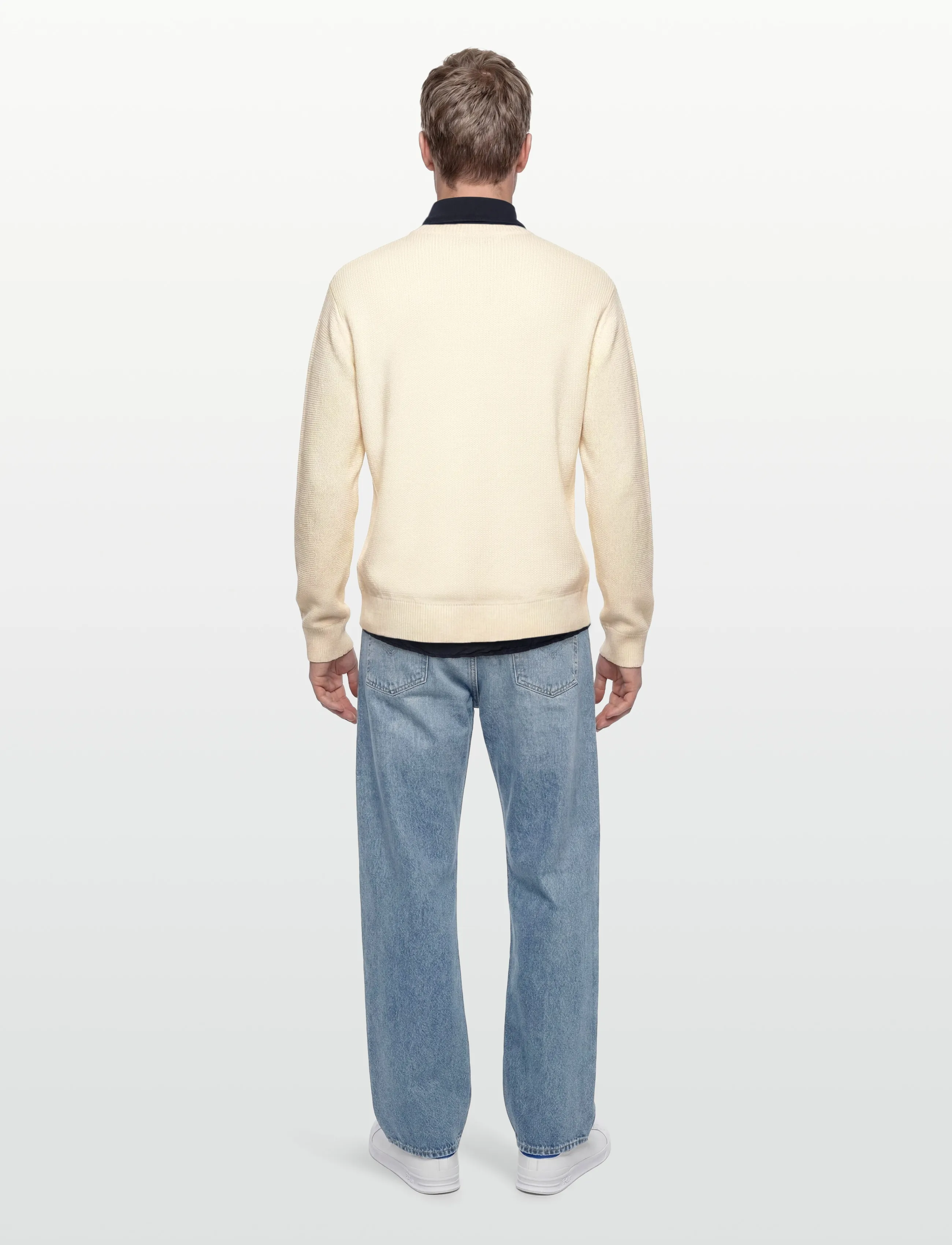 Fred Perry - TEXTURED JUMPER - kudumid - ecru - 4