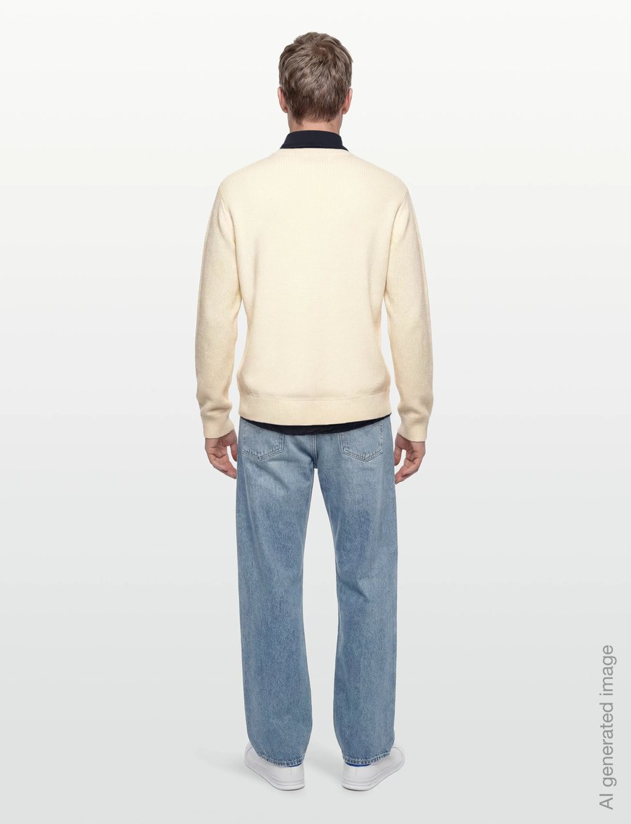 Fred Perry - TEXTURED JUMPER - rund hals - ecru - 4