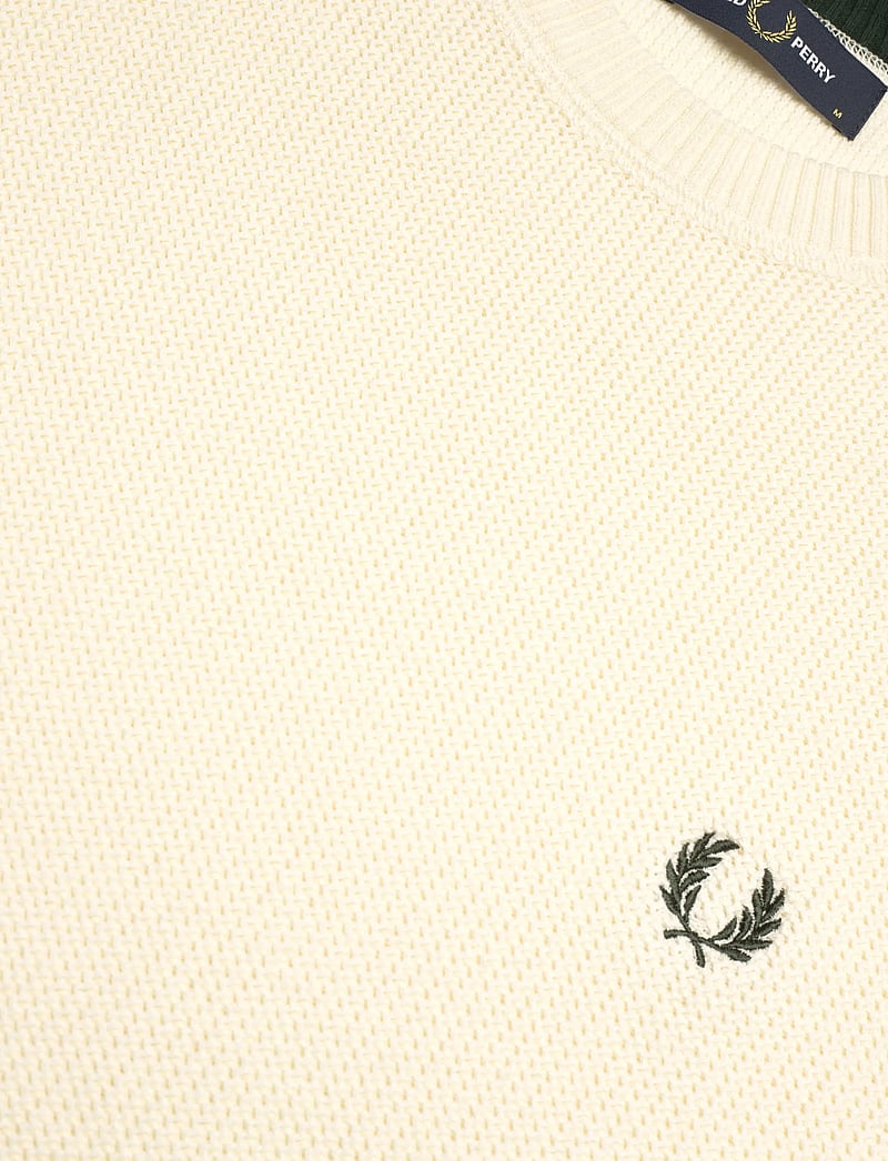 Fred Perry - TEXTURED JUMPER - rundhals - ecru - 2