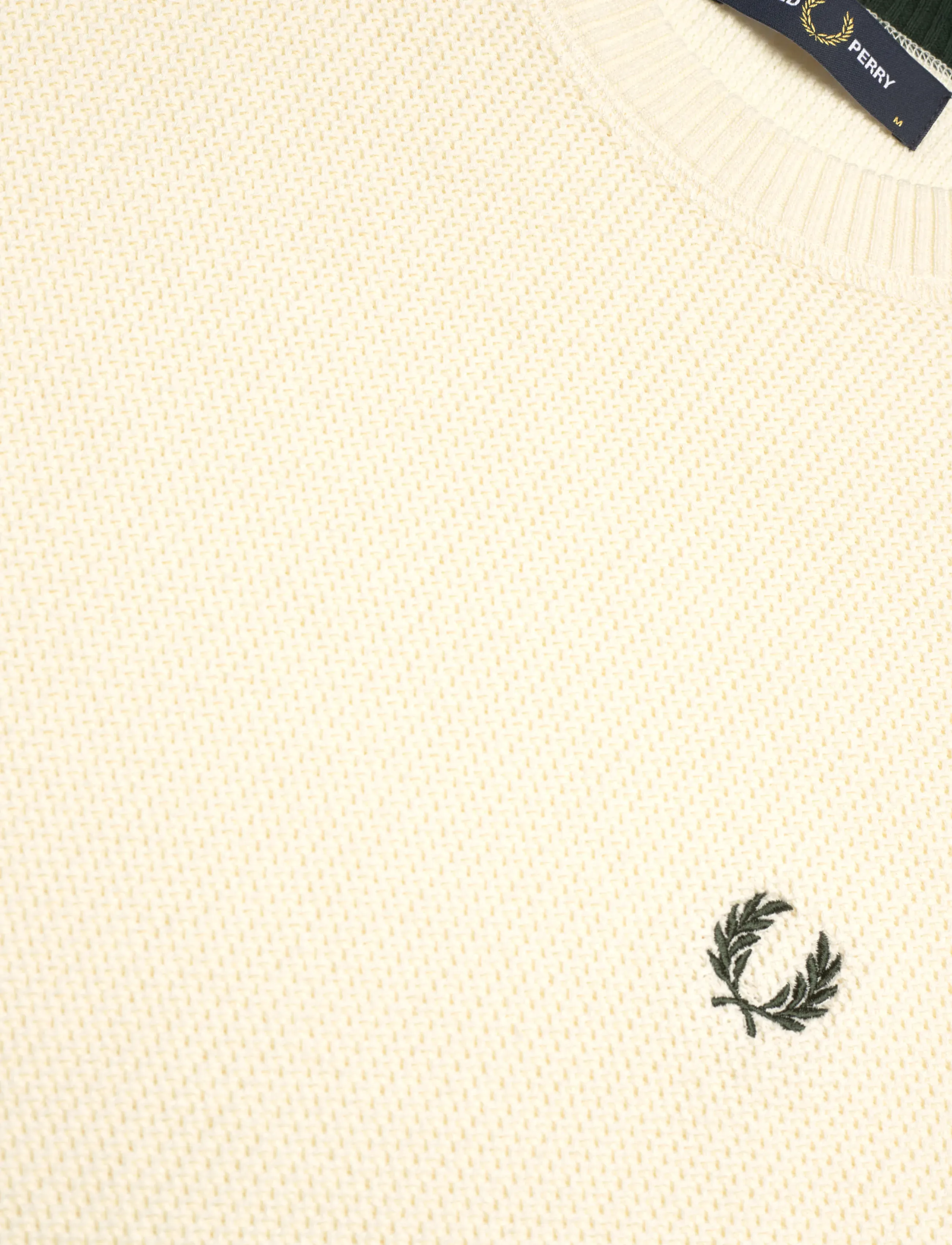 Fred Perry - TEXTURED JUMPER - kudumid - ecru - 5