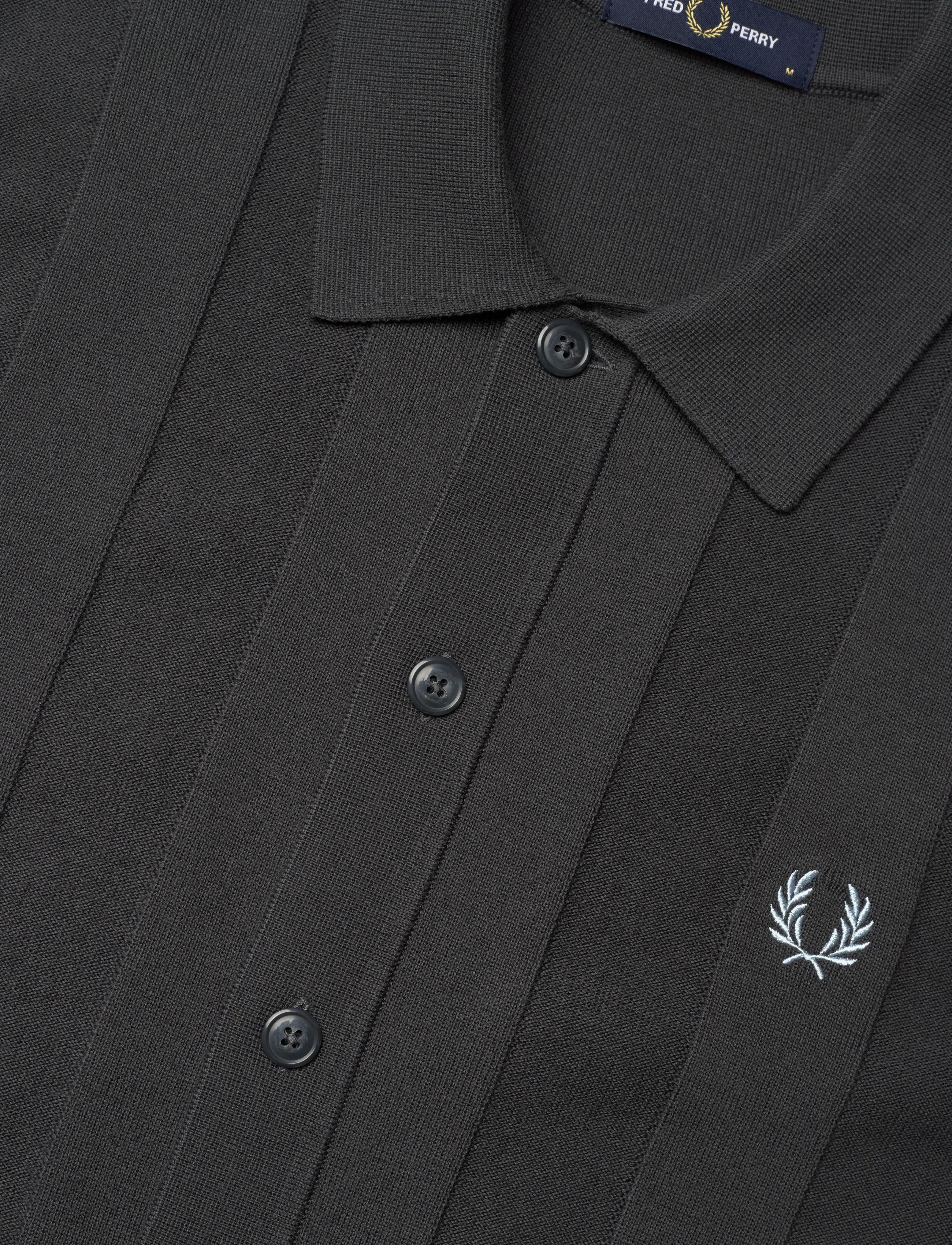 Fred Perry - TONAL VERTICAL STRIPE SHIRT - kurzarmhemden - anchor grey - 4