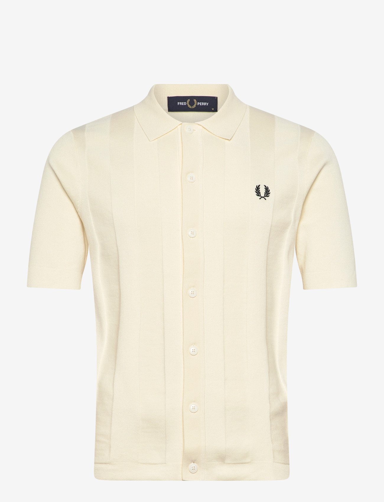 Fred Perry - TONAL VERTICAL STRIPE SHIRT - lühikeste varrukatega särgid - ecru - 1