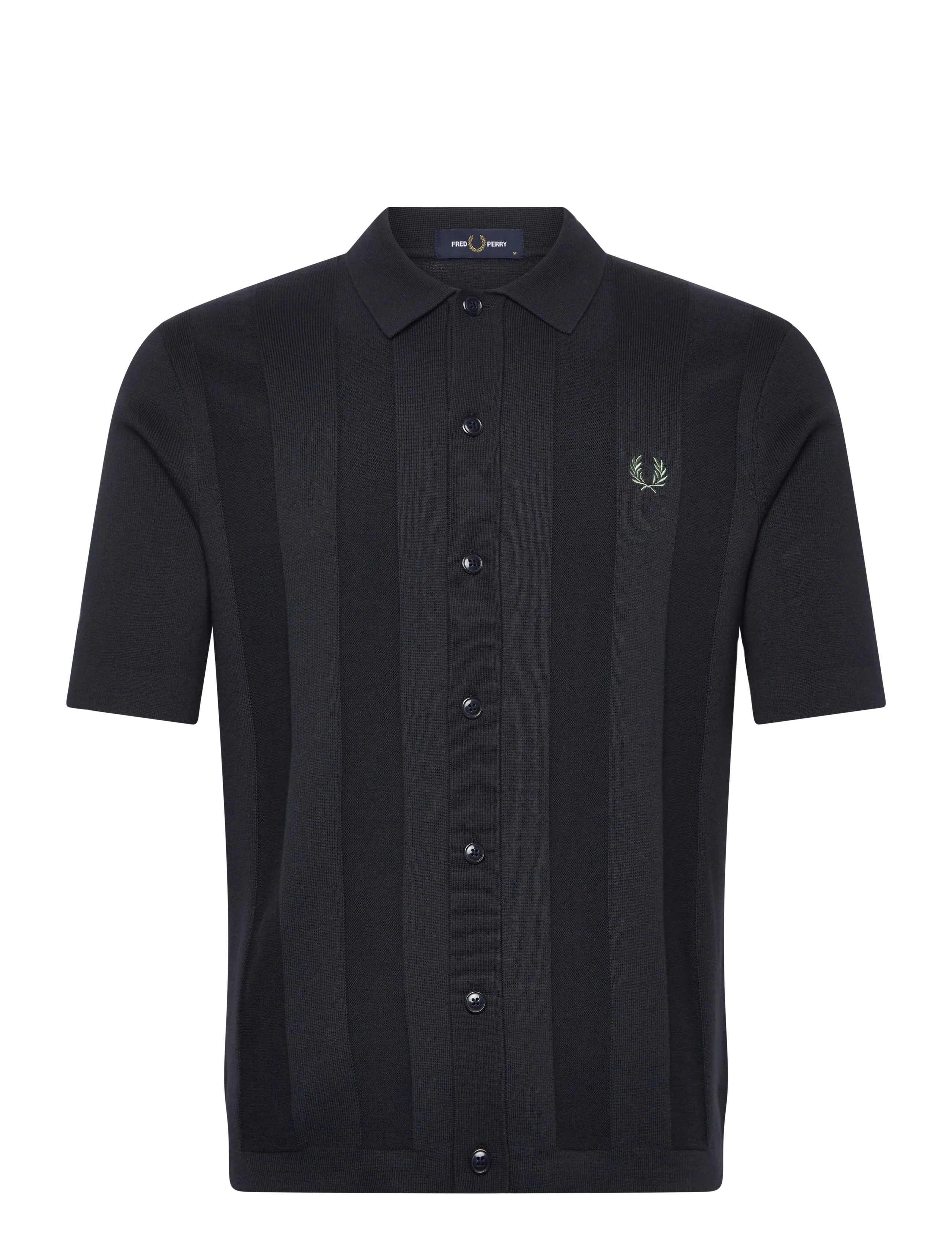 FRED PERRY Tonal Vertical Stripe Shirt Navy - L - Herren