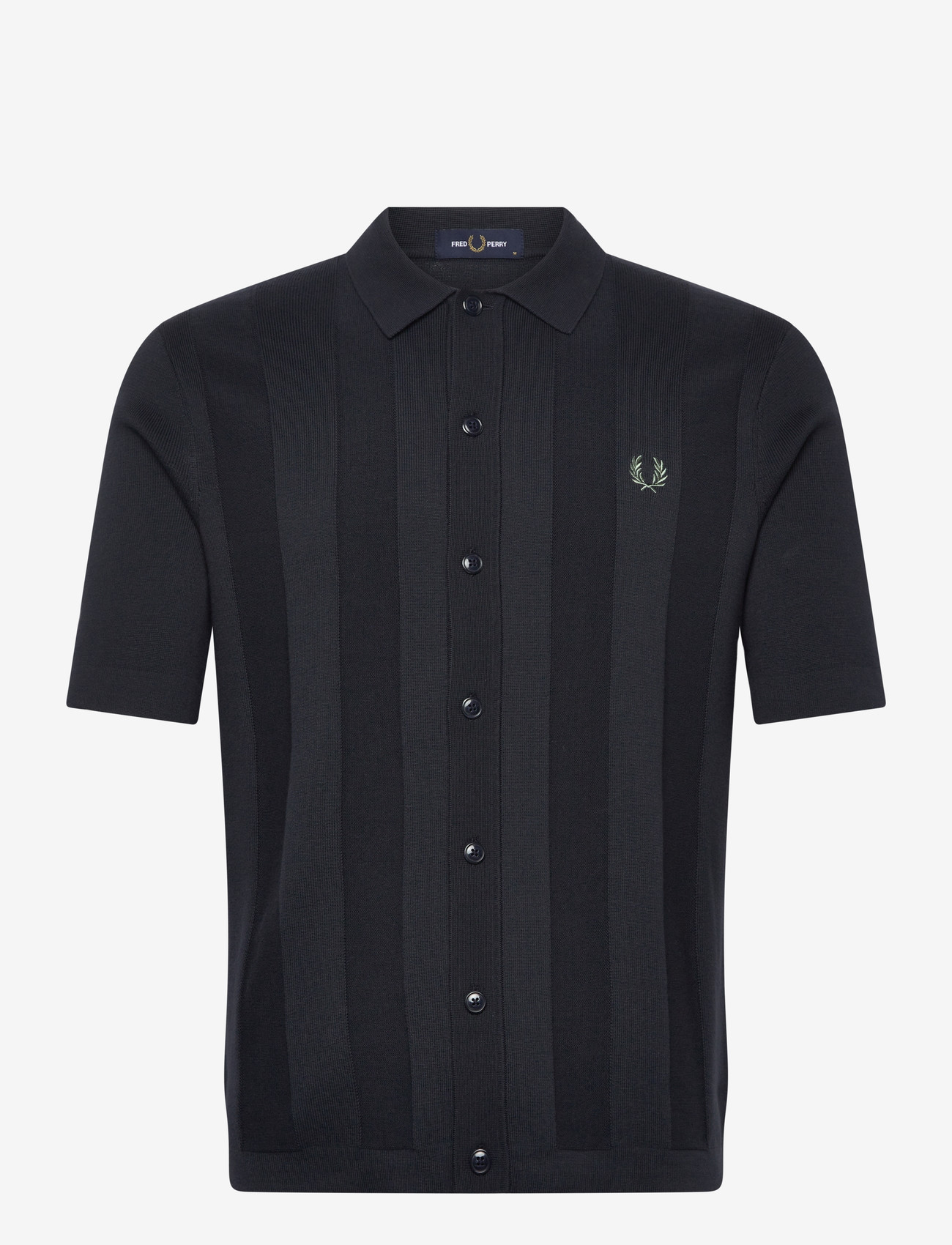 Fred Perry - TONAL VERTICAL STRIPE SHIRT - kurzarmhemden - navy - 1