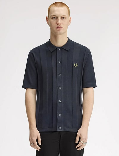 Tonal Vertical Stripe Shirt - KortæRmede