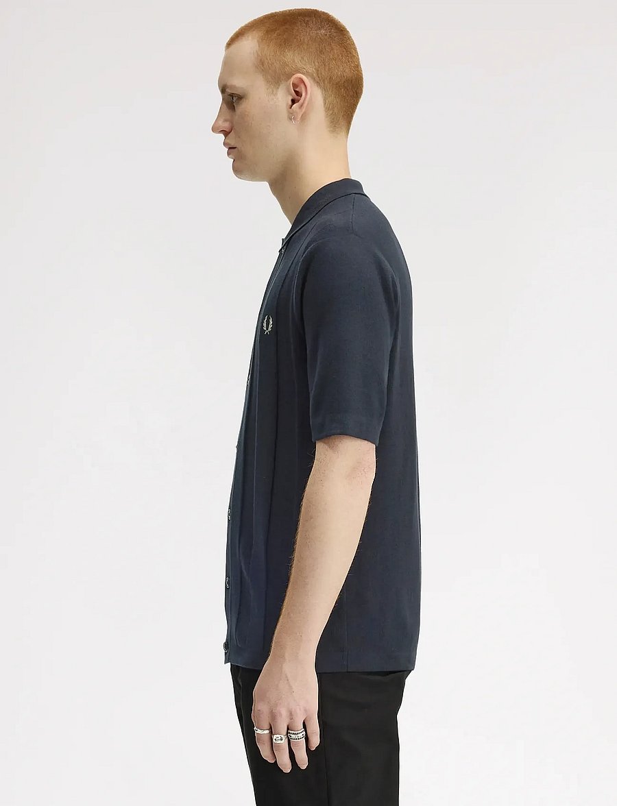 Fred Perry - TONAL VERTICAL STRIPE SHIRT - short-sleeved shirts - navy - 3