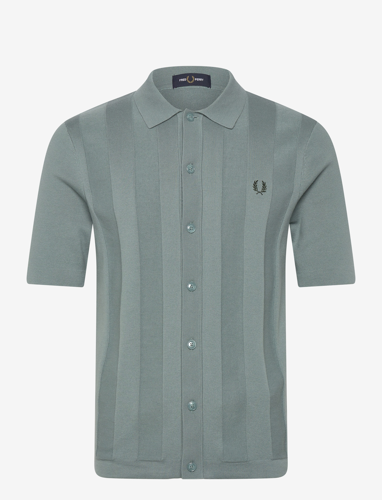 Fred Perry - TONAL VERTICAL STRIPE SHIRT - kurzärmelig - stockport blue - 0
