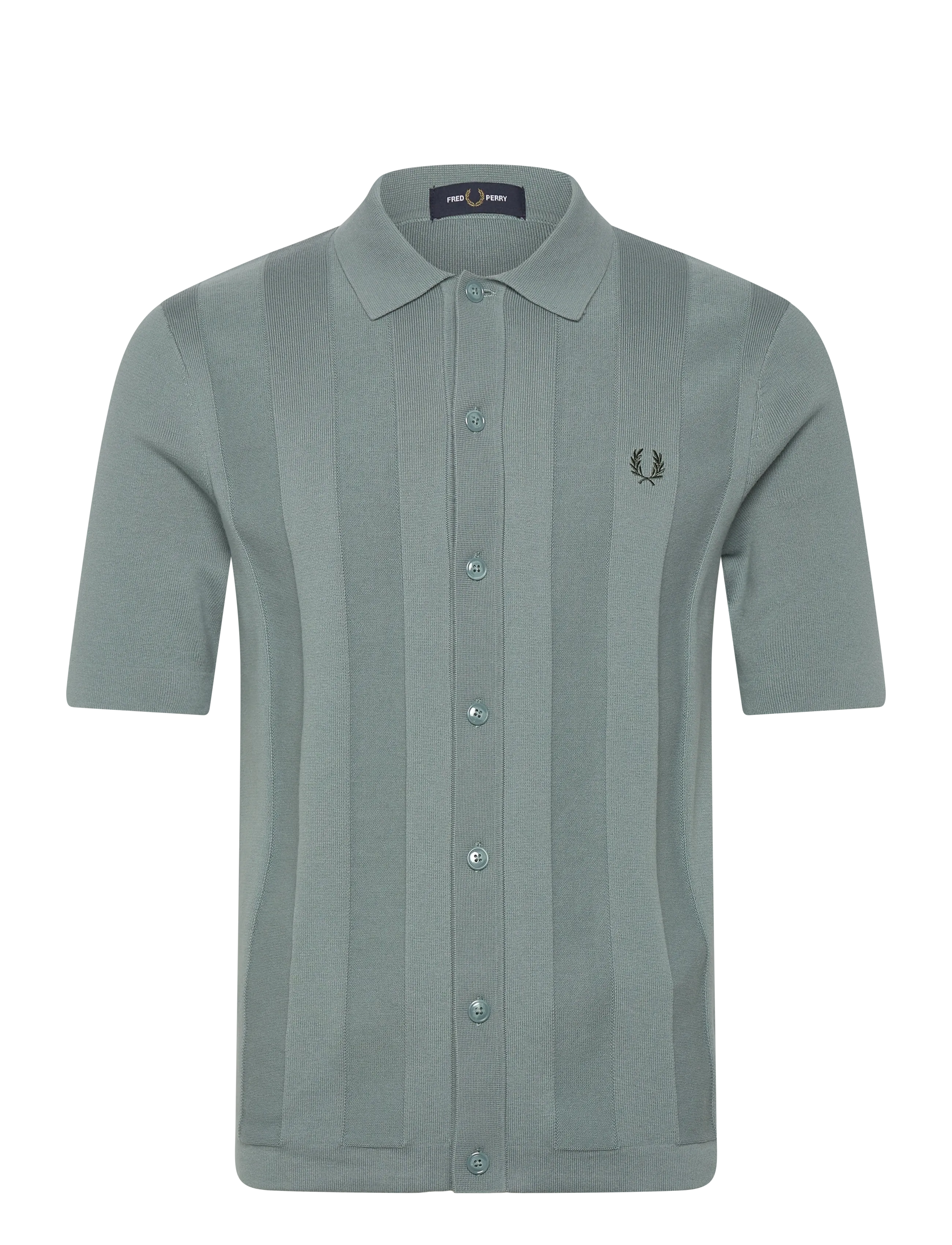 Fred Perry TONAL VERTICAL STRIPE SHIRT - Koszulki Polo - STOCKPORT BLUE / green