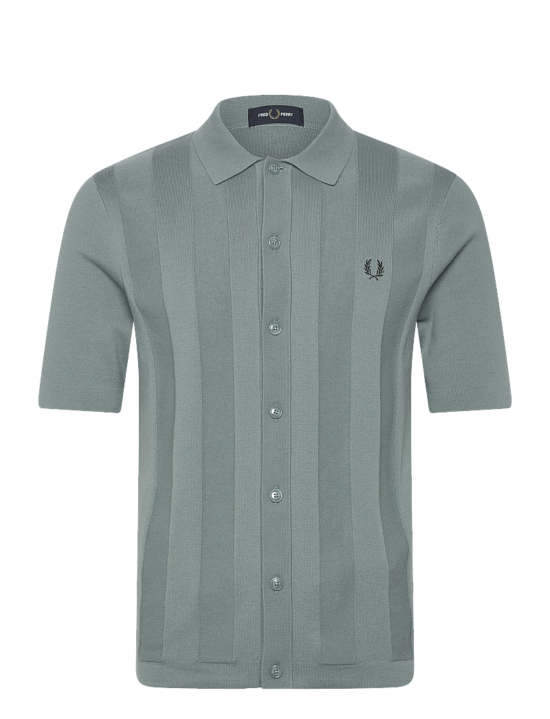 Fred Perry - TONAL VERTICAL STRIPE SHIRT - kurzärmelig - stockport blue - 0
