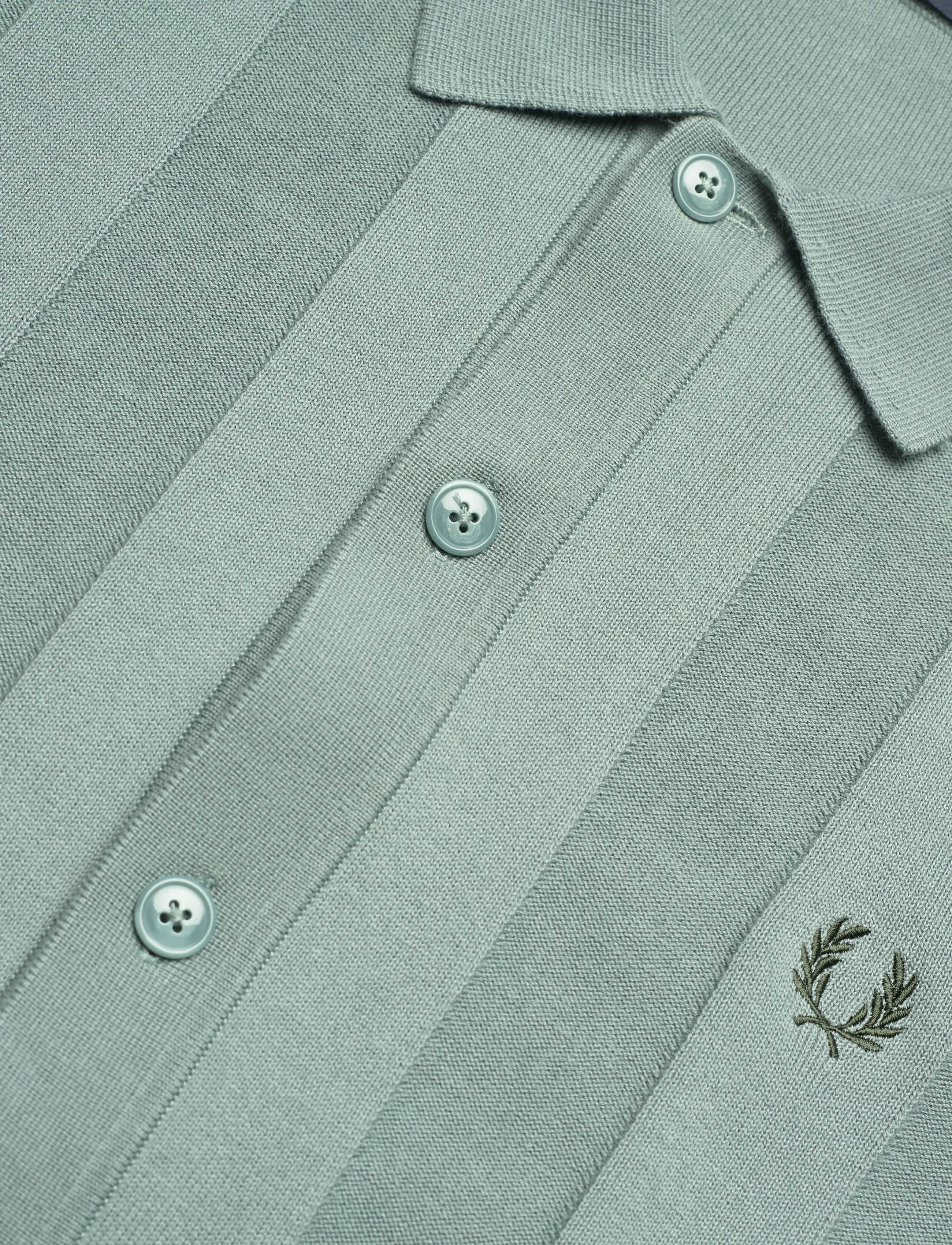 Fred Perry - TONAL VERTICAL STRIPE SHIRT - overhemden met korte mouw - stockport blue - 5