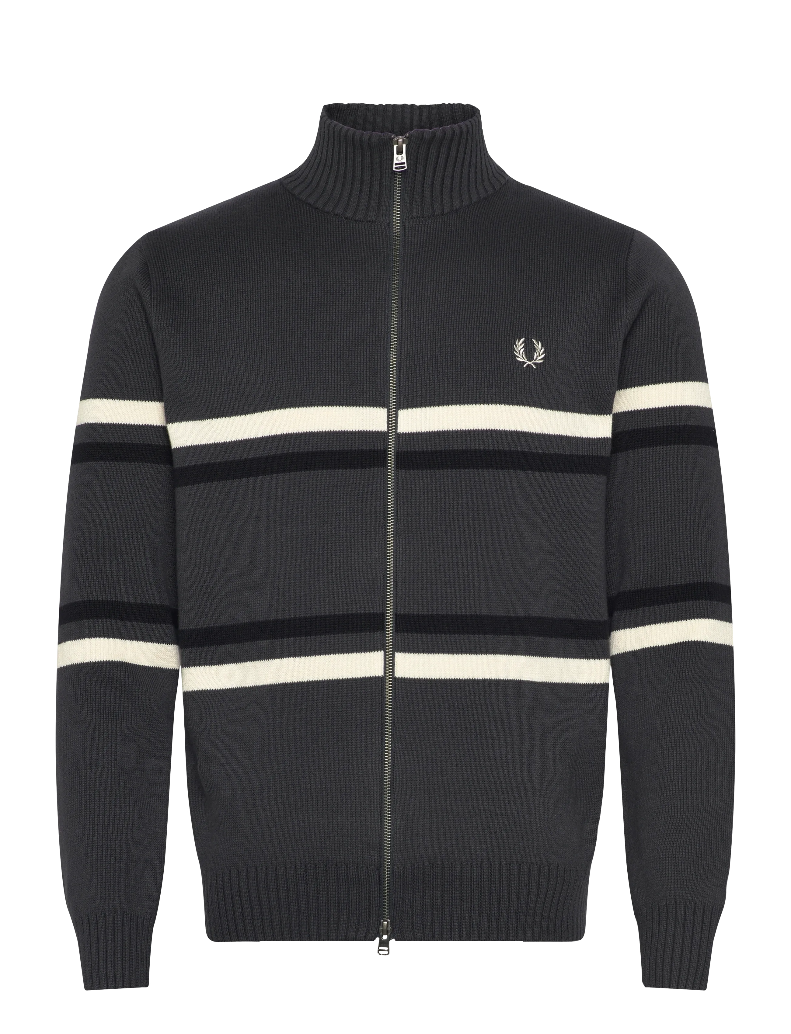 Fred Perry FRED PERRY GRAPHIC CRDGN - Cardigans - ANCHOR GREY / grey