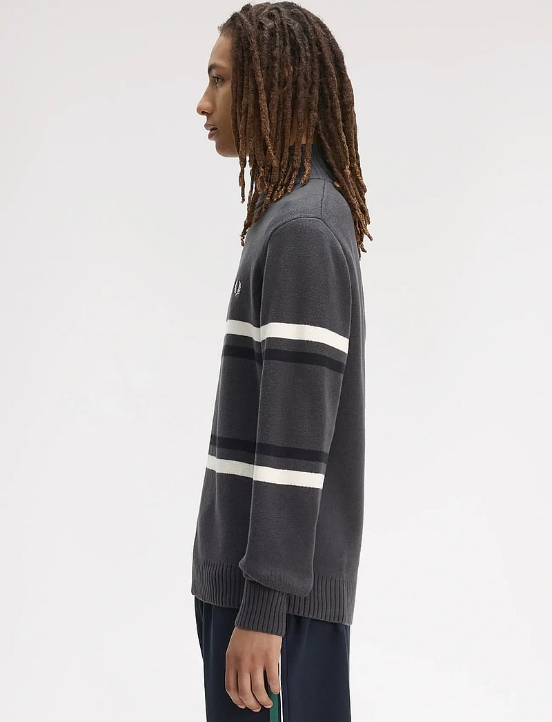 Fred Perry - FRED PERRY GRAPHIC CRDGN - cardigans - anchor grey - 3