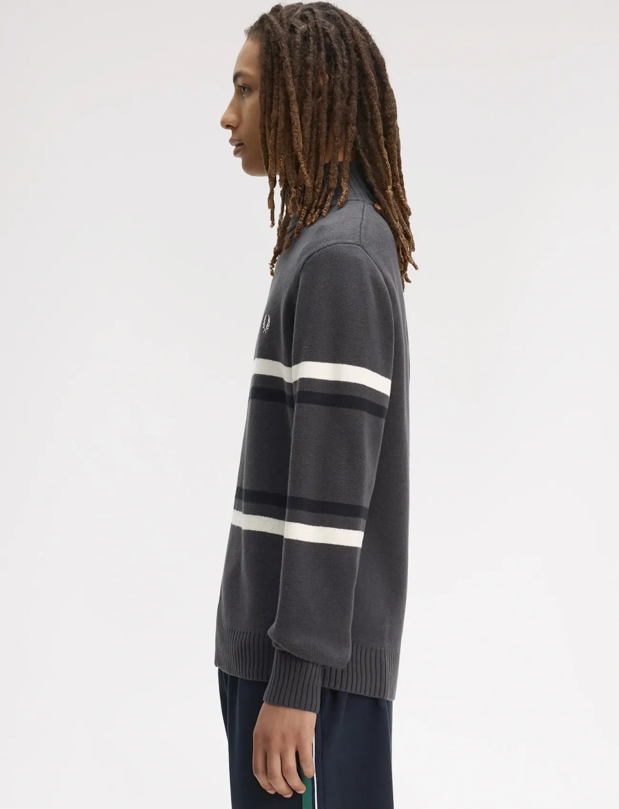 Fred Perry - FRED PERRY GRAPHIC CRDGN - cardigan - anchor grey - 3