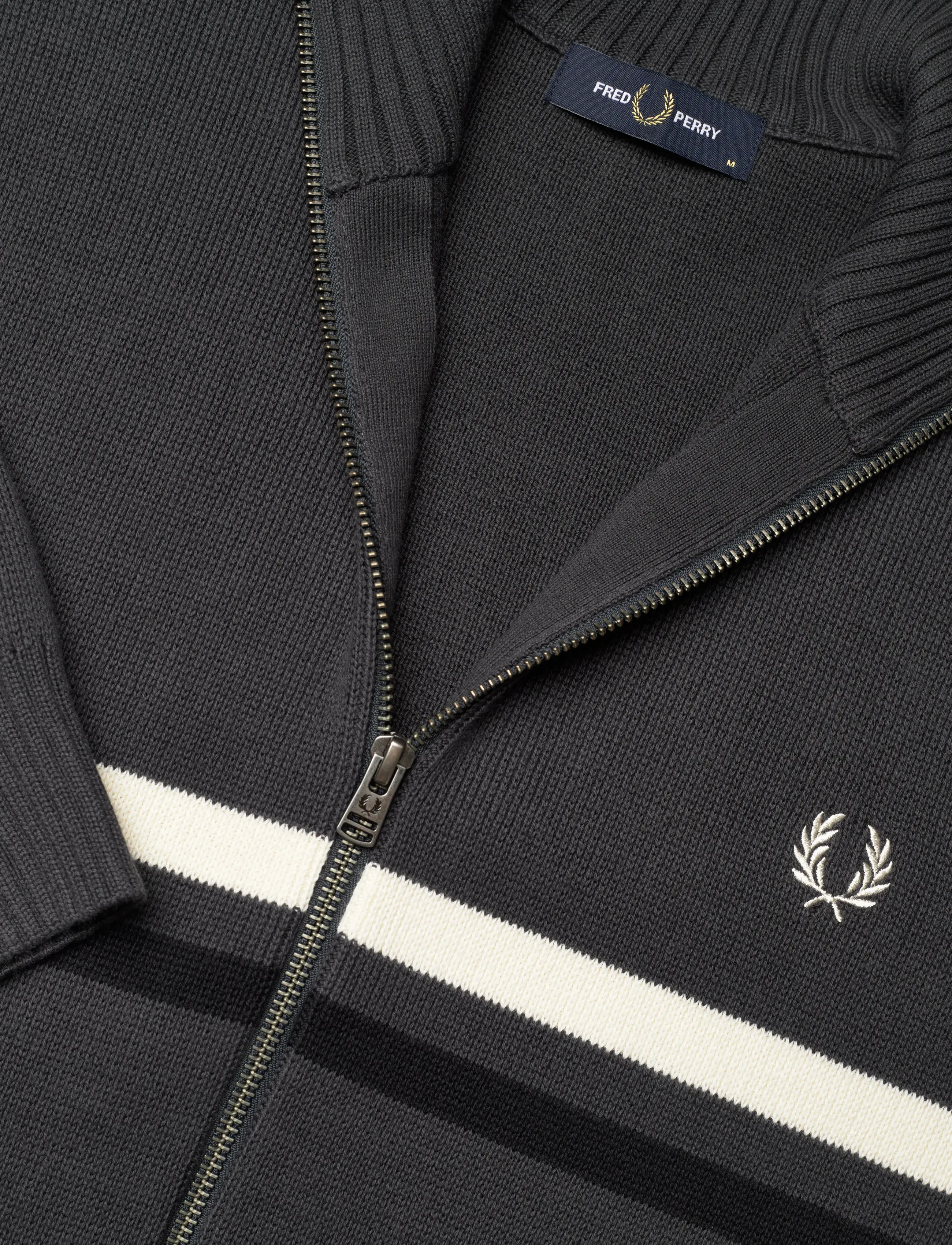 Fred Perry - FRED PERRY GRAPHIC CRDGN - cardigan - anchor grey - 4