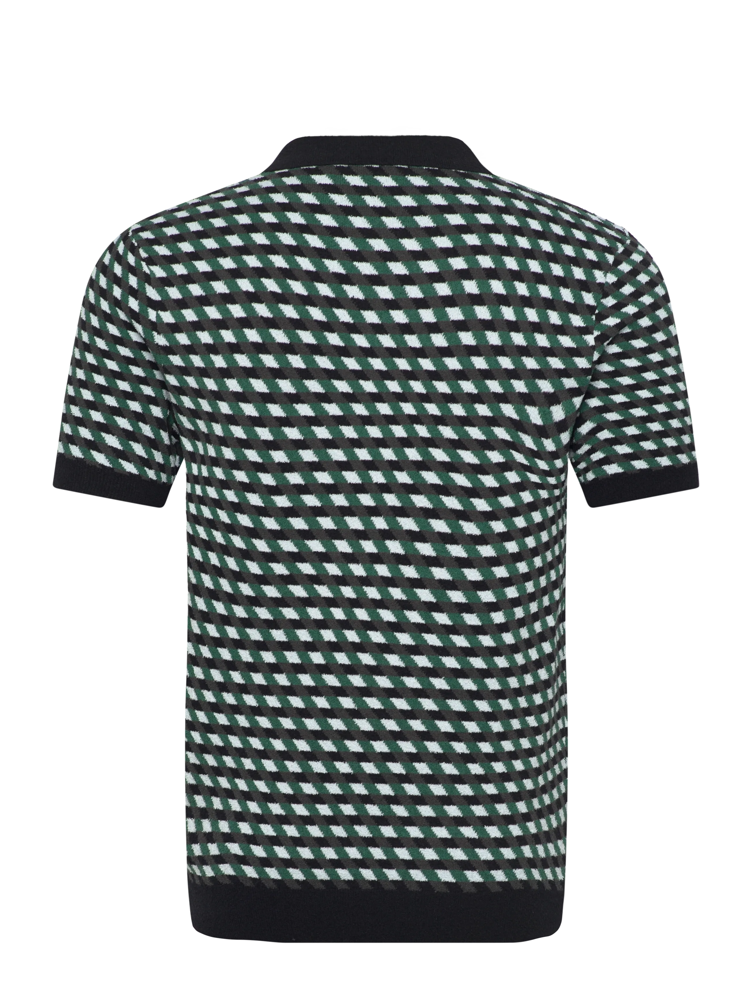 Fred Perry - GEOMETRIC KNITTED SHIRT - kootud polosärgid - light ice - 2