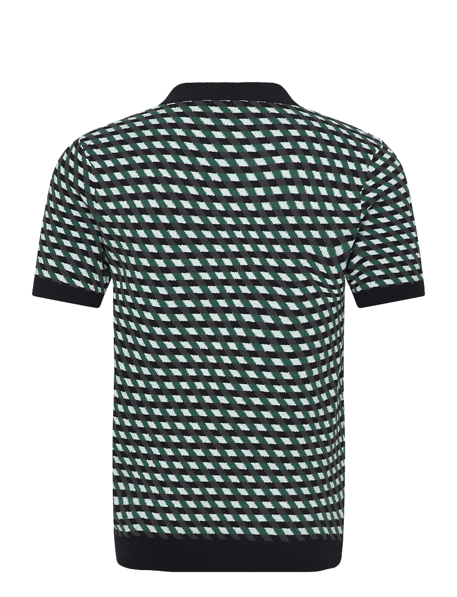 Fred Perry - GEOMETRIC KNITTED SHIRT - kootud polosärgid - light ice - 2