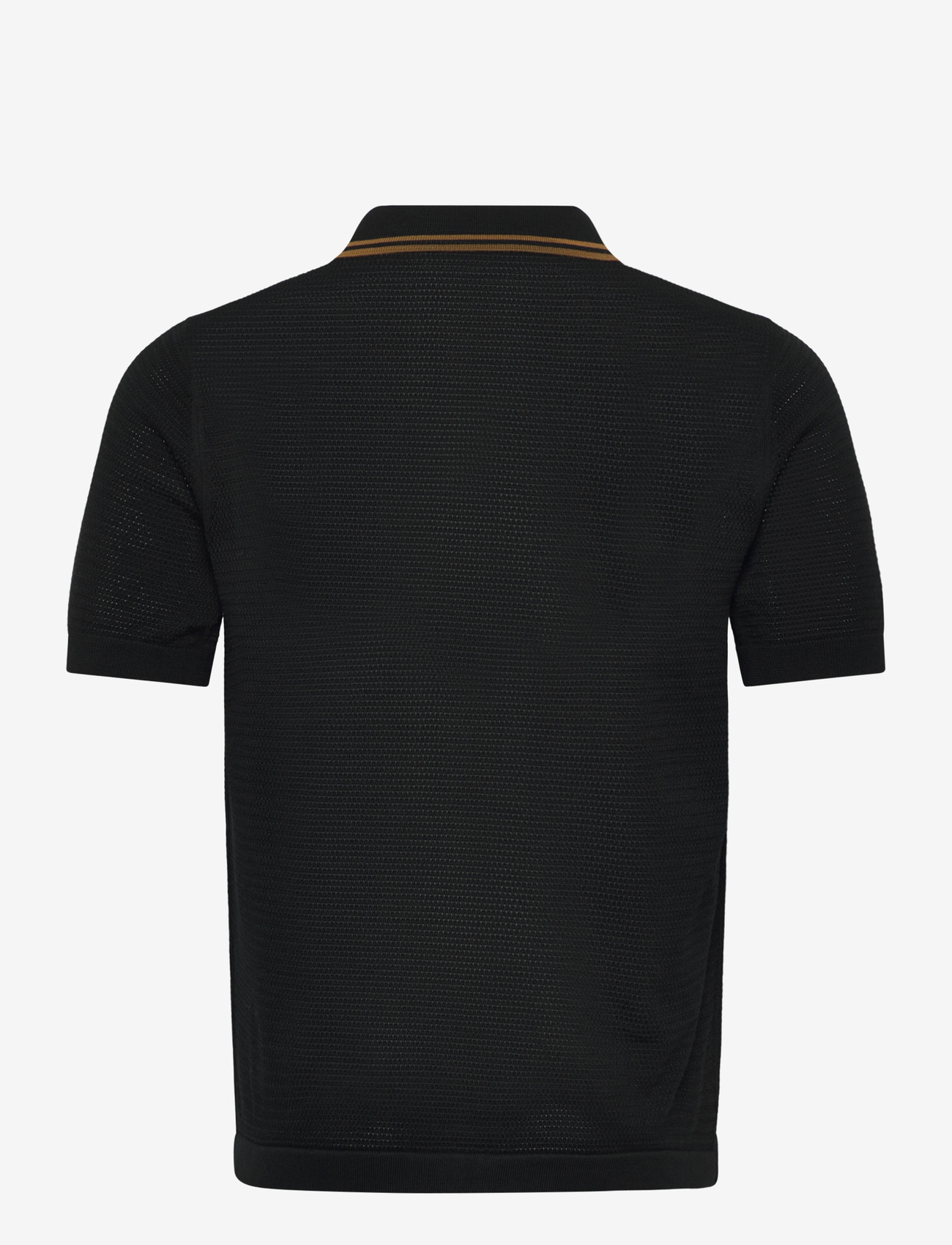 Fred Perry - POINTELLE KNITTED SHIRT - polostrik - black - 2