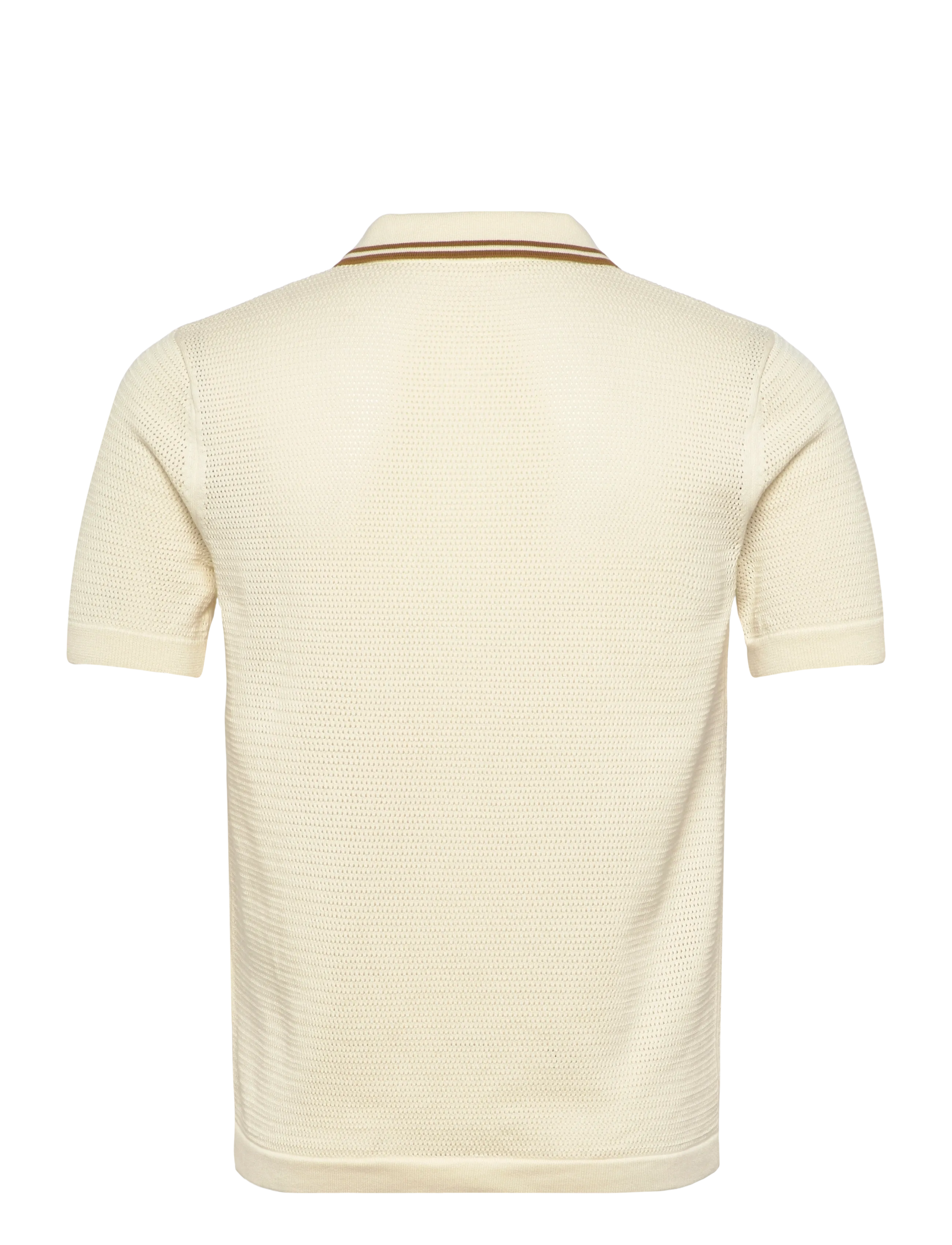 Fred Perry - POINTELLE KNITTED SHIRT - knitted polos - ecru - 2