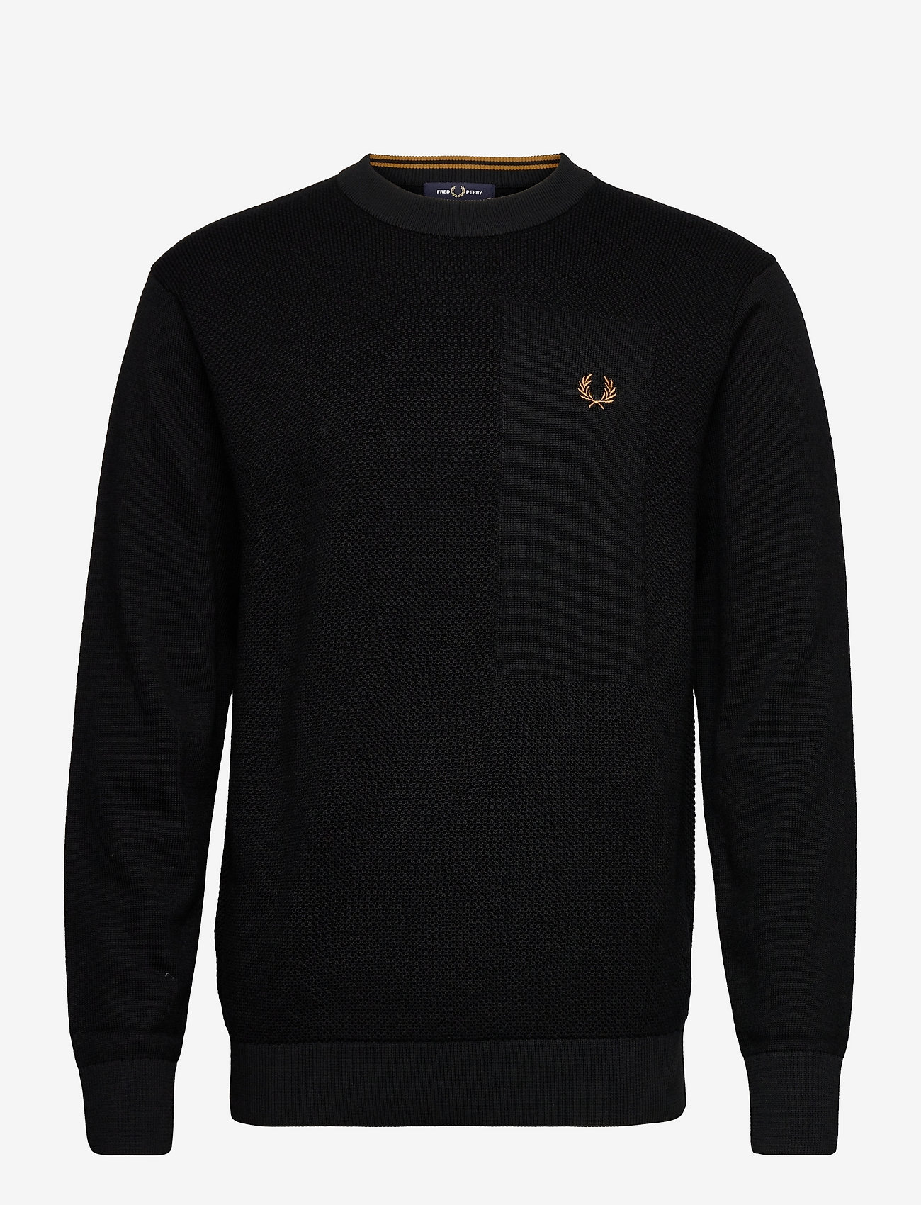 Fred Perry - TEXTUR MERINO JMPR - black - 0